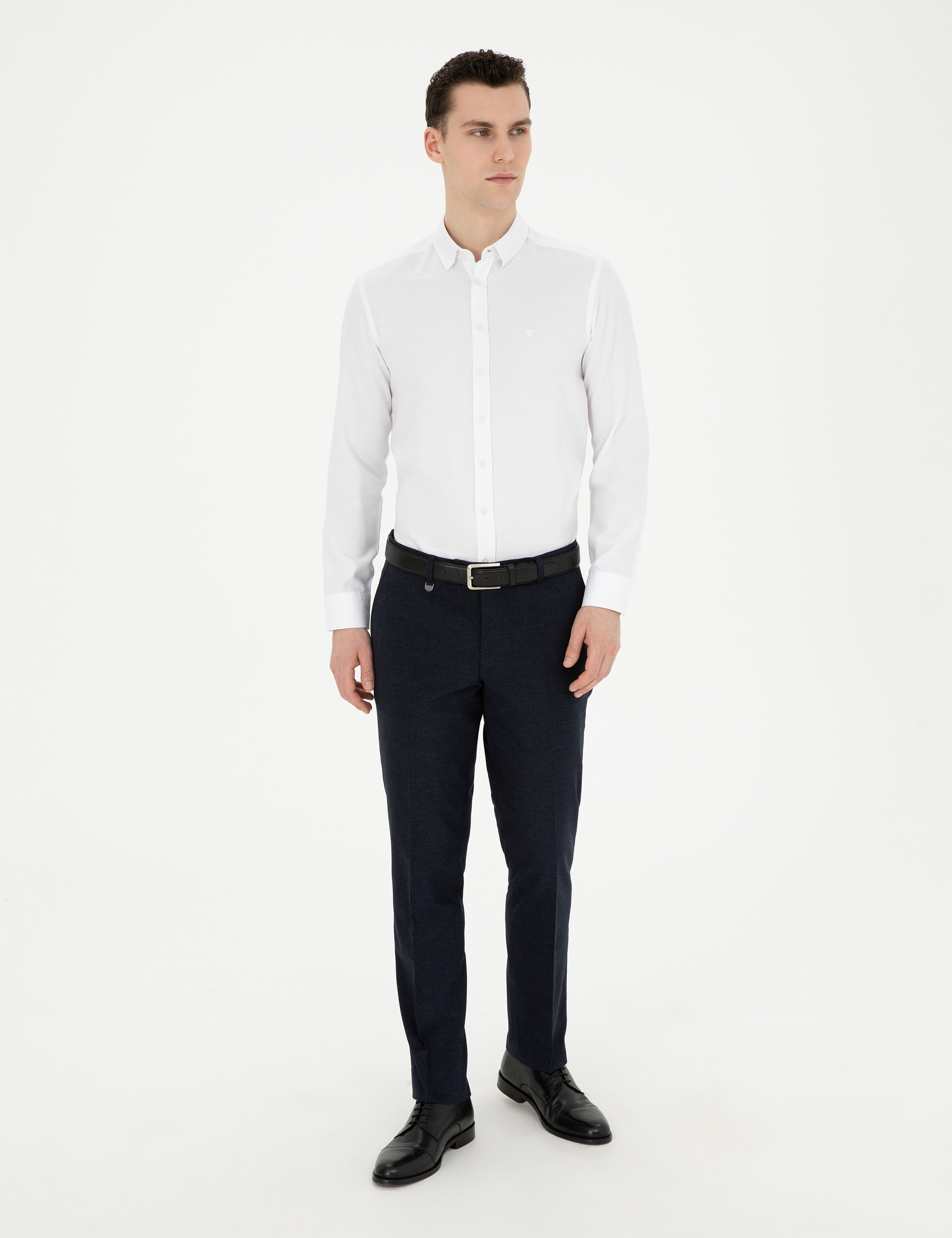 Lacivert Slim Fit Kumaş Pantolon