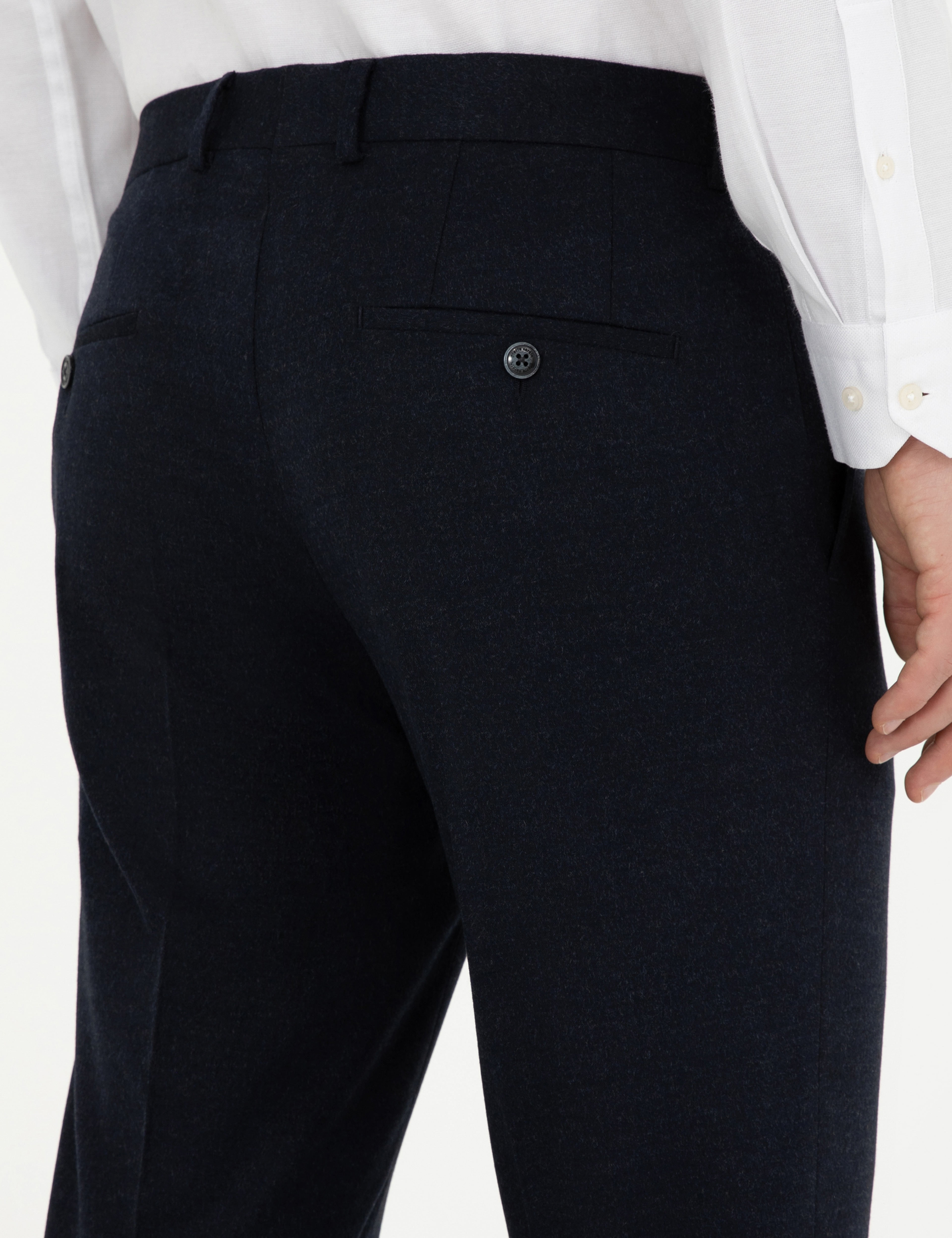 Lacivert Slim Fit Kumaş Pantolon