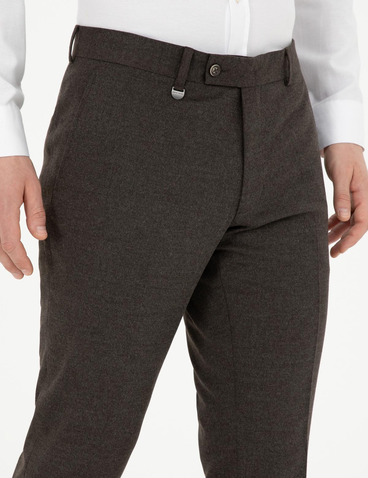 Kahverengi Slim Fit Kumaş Pantolon - 50278451111