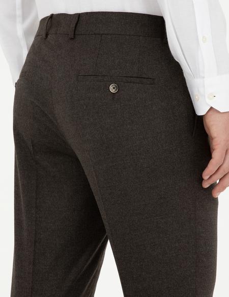 Kahverengi Slim Fit Kumaş Pantolon - 50278451111