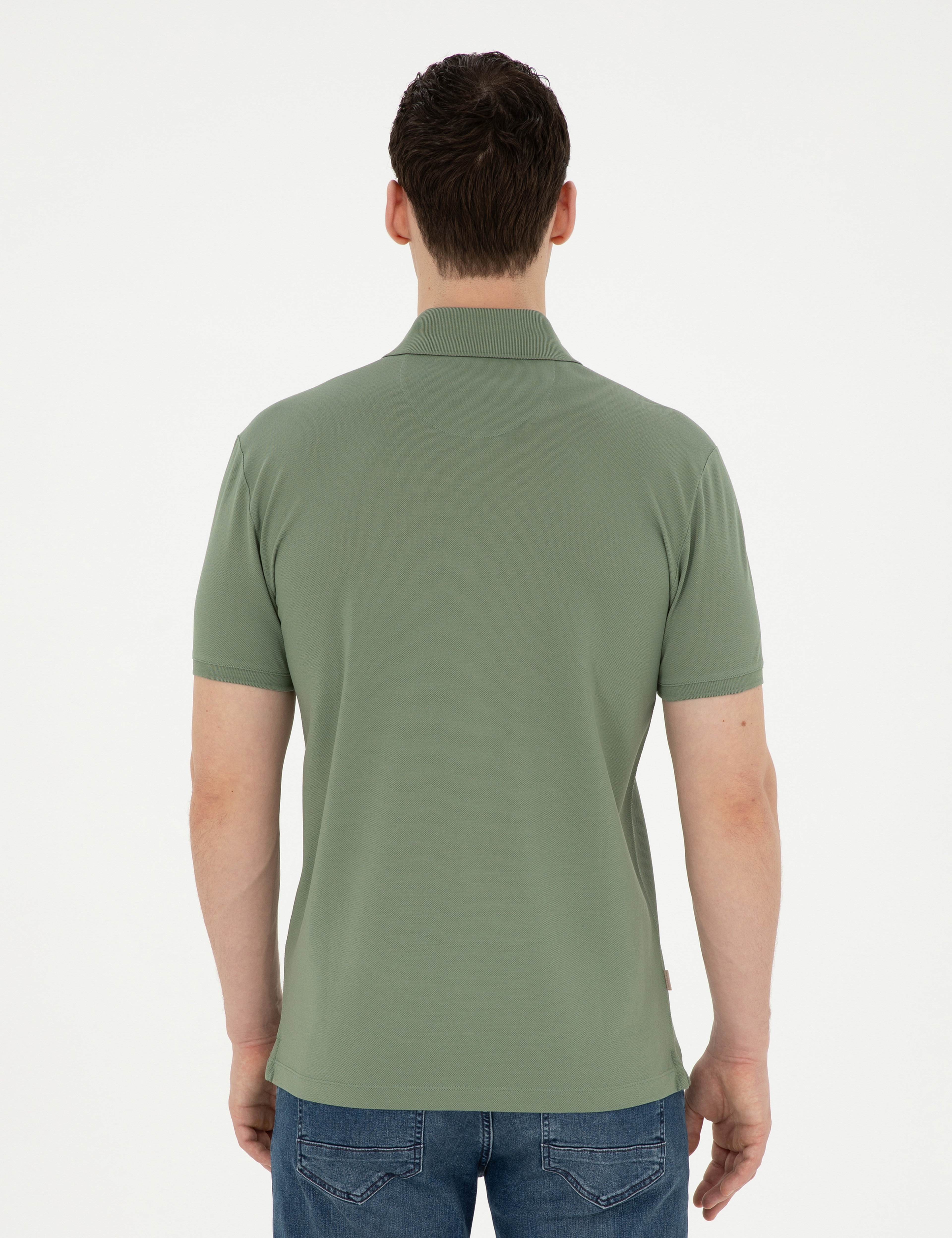 Haki Slim Fit Merserize Tişört