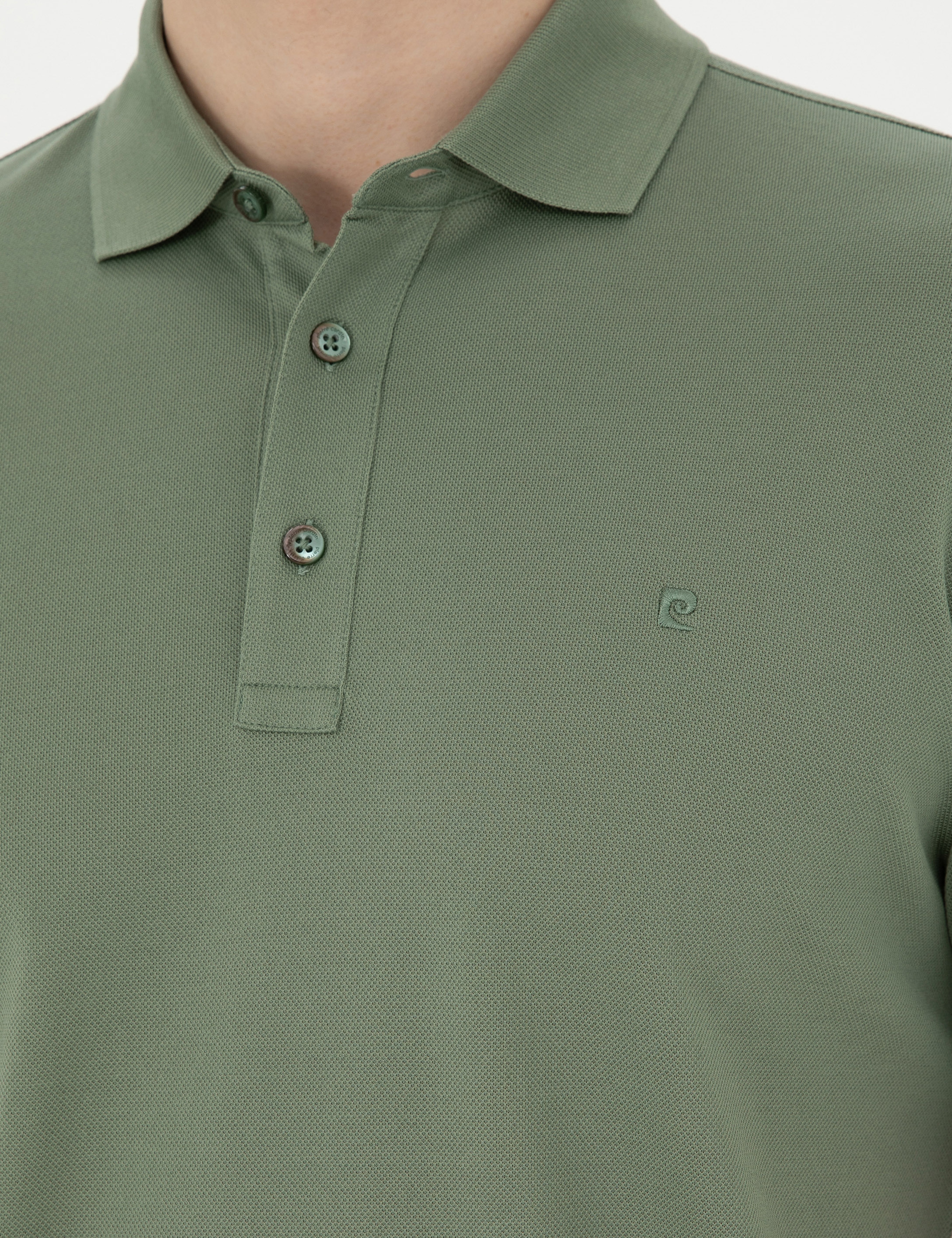 Haki Slim Fit Merserize Tişört