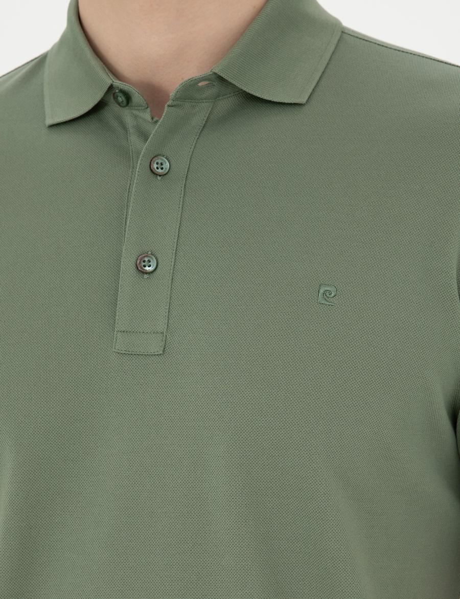 Haki Slim Fit Merserize Tişört