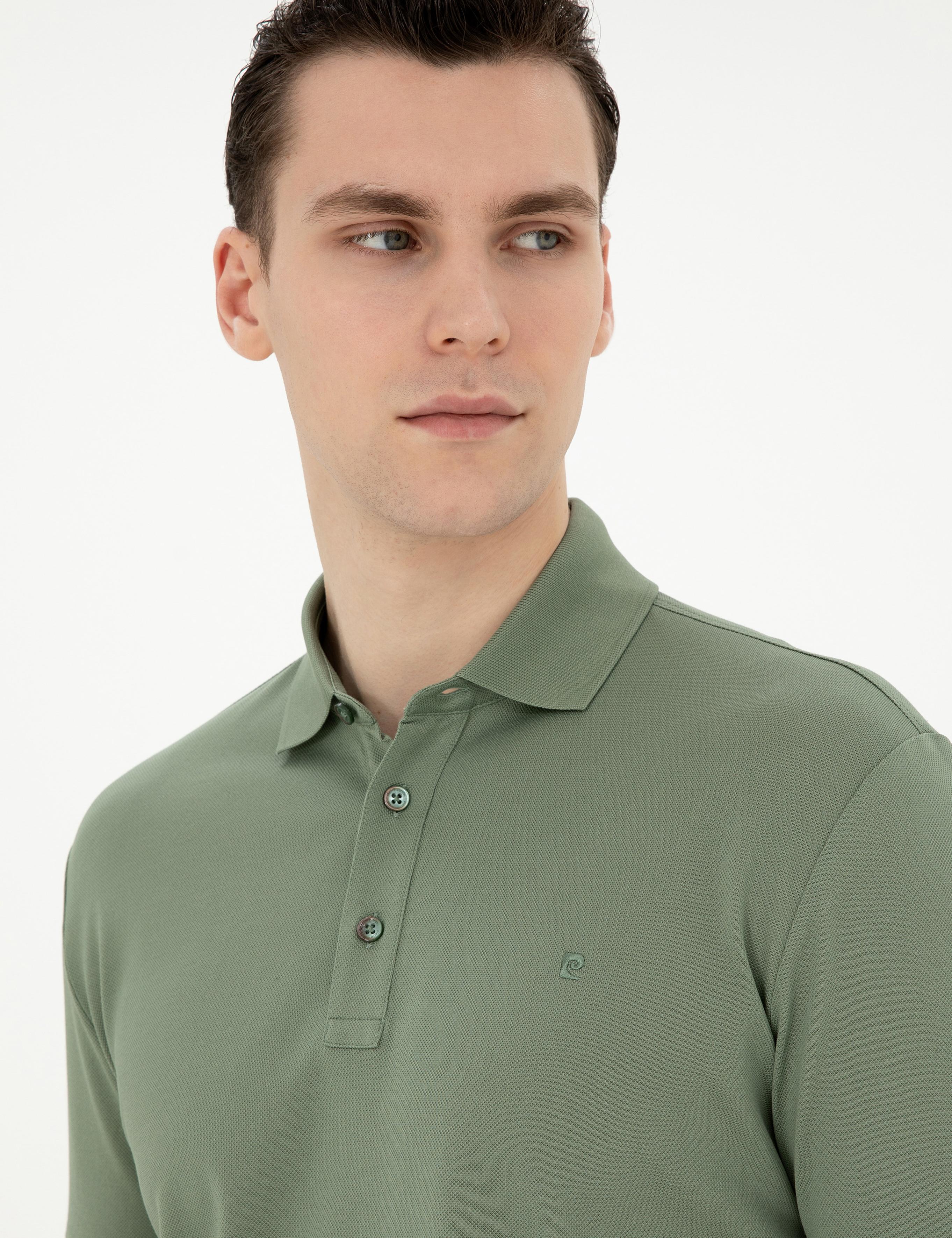 Haki Slim Fit Merserize Tişört