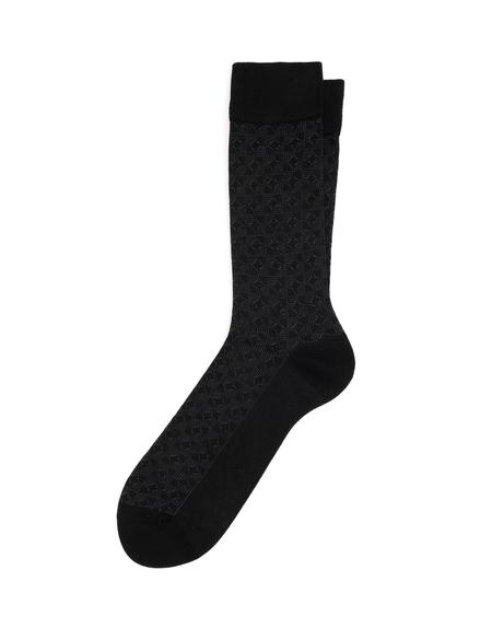 Erkek Bambu Karışımlı Siyah Soket Desenli Çorap - 50291771001