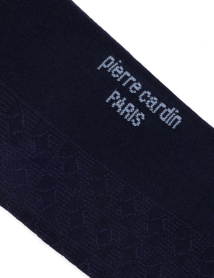 Erkek Bambu Karışımlı Lacivert Soket Desenli Çorap