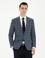 Lacivert Ex. Slim Fit Yün Karışımlı Ekose Ceket