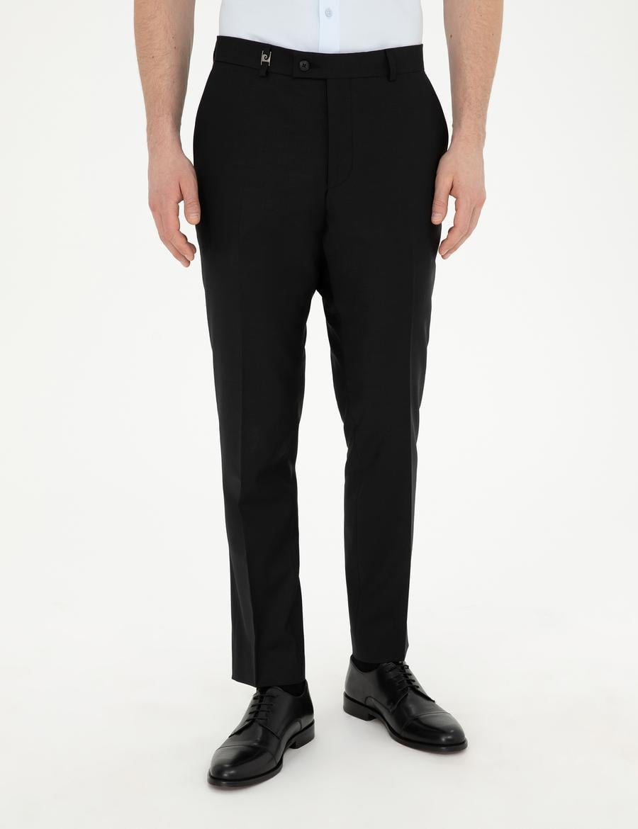 Siyah Slim Fit Kumaş Pantolon