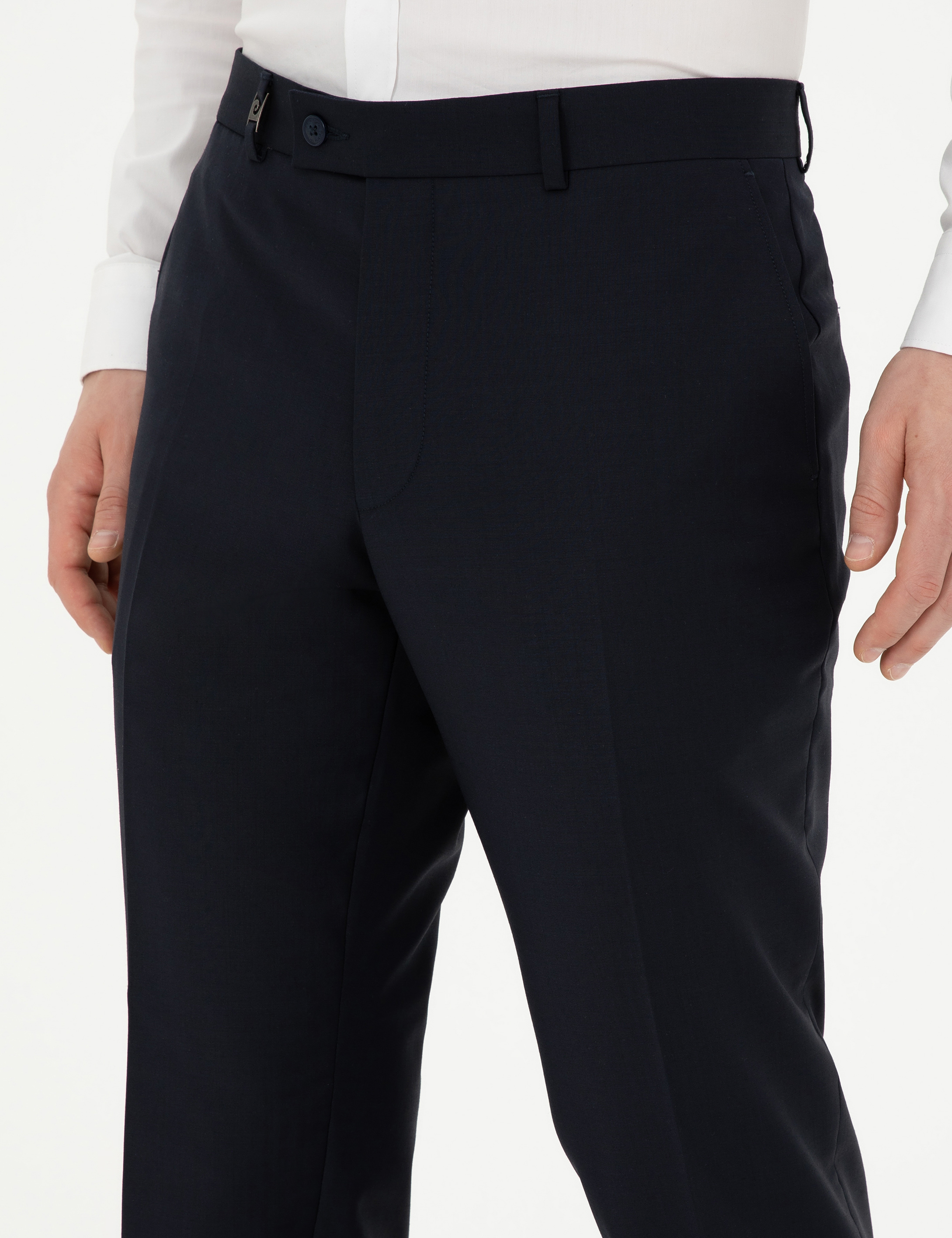 Lacivert Slim Fit Kumaş Pantolon - Image 6