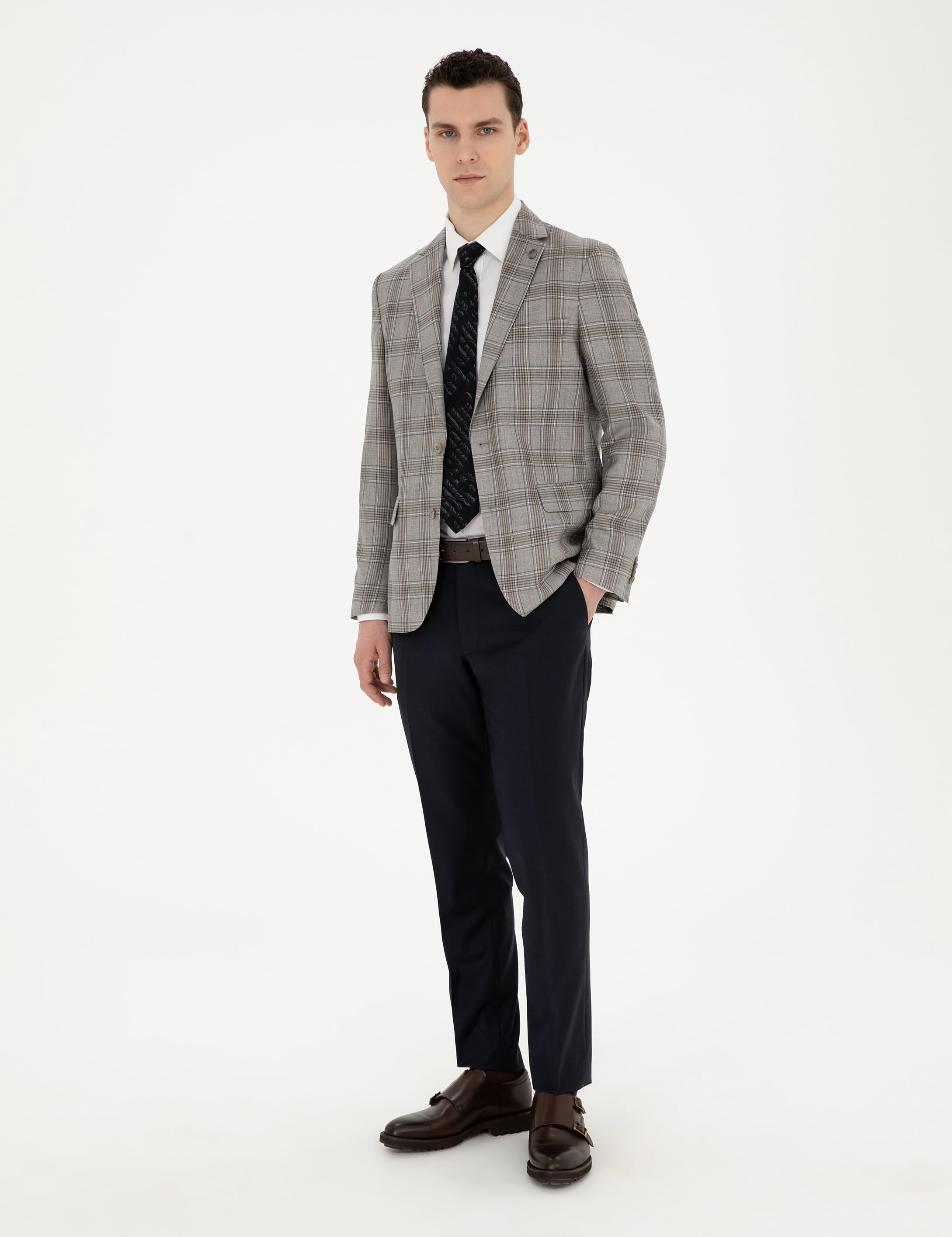 Lacivert Slim Fit Kumaş Pantolon - Image 1