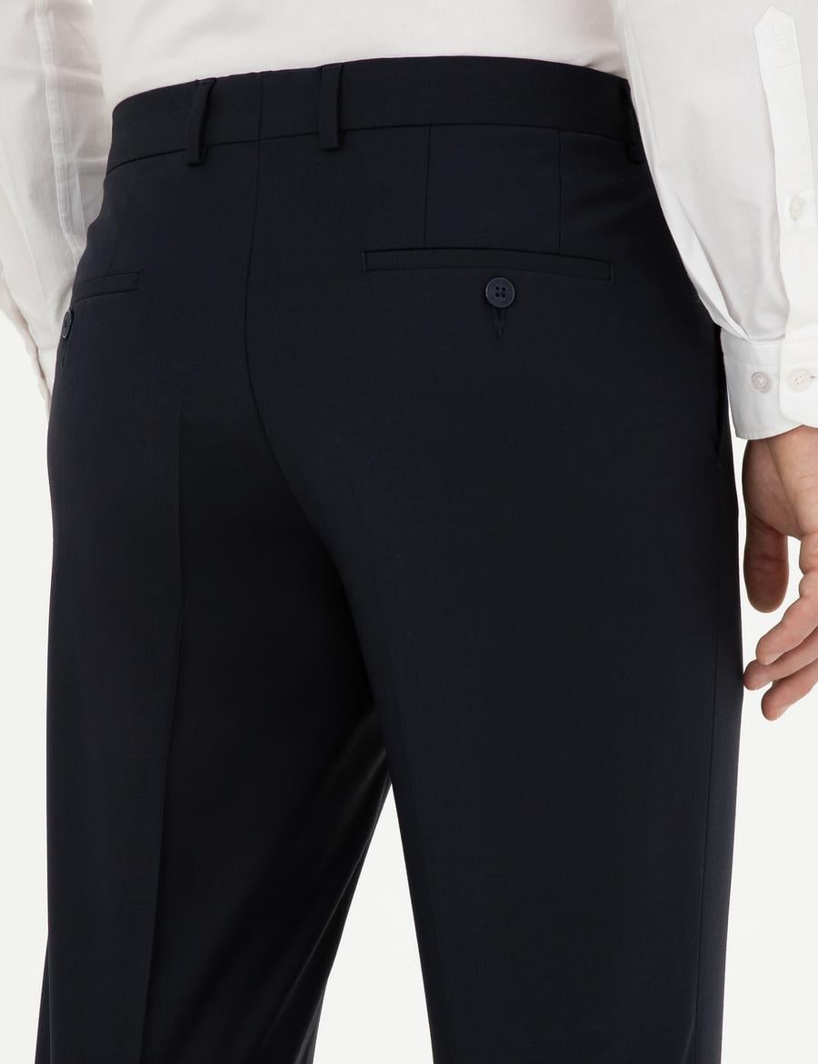 Lacivert Slim Fit Kumaş Pantolon