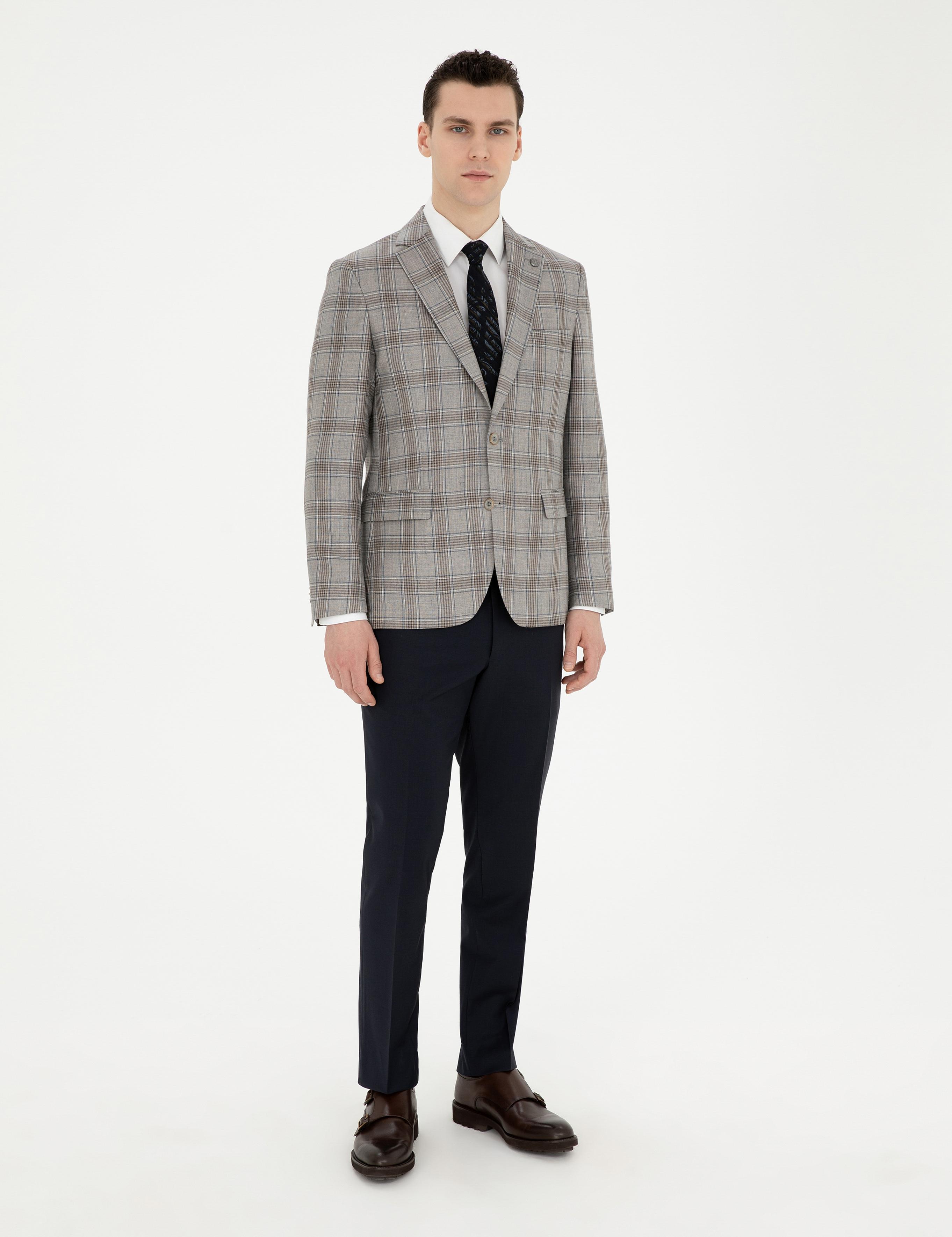 Lacivert Slim Fit Kumaş Pantolon