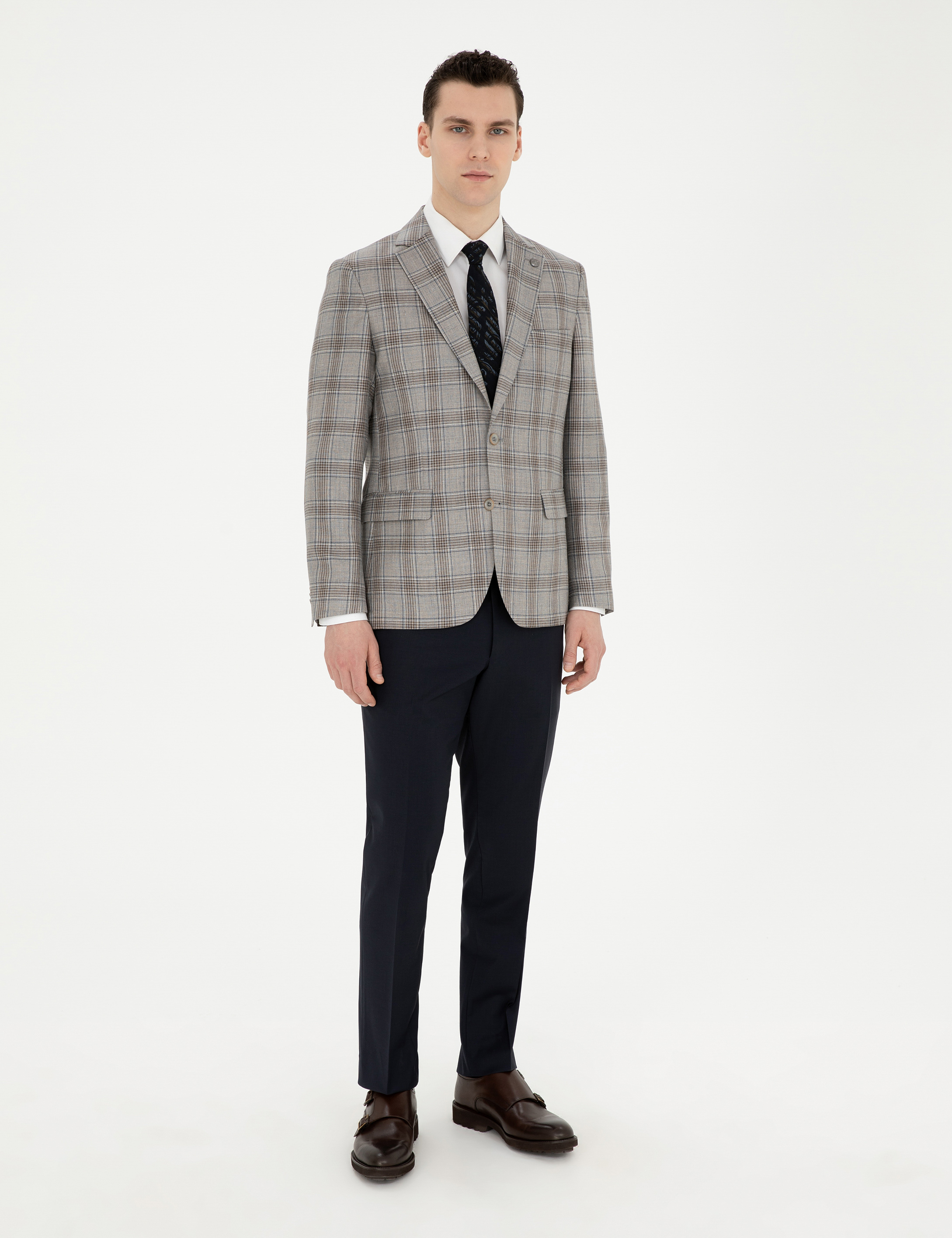 Lacivert Slim Fit Kumaş Pantolon - Image 3