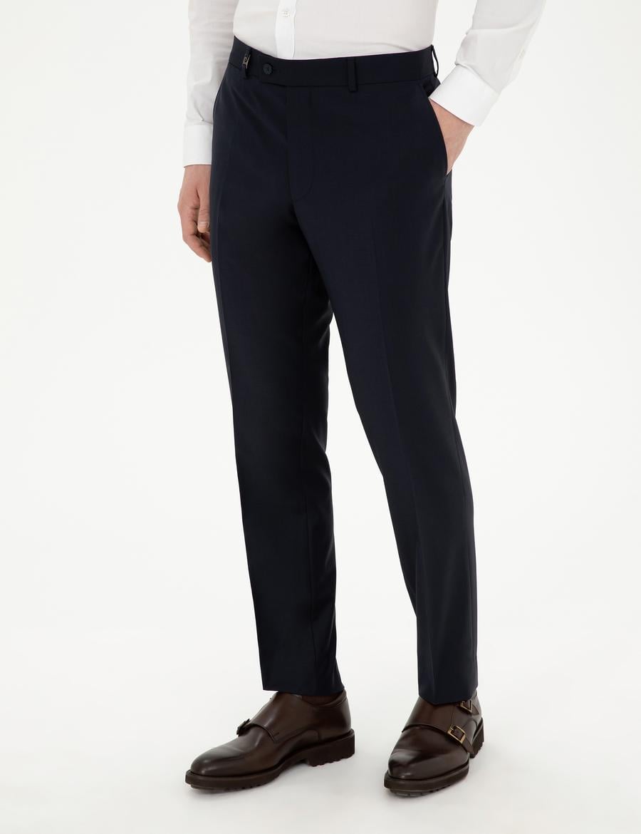 Lacivert Slim Fit Kumaş Pantolon