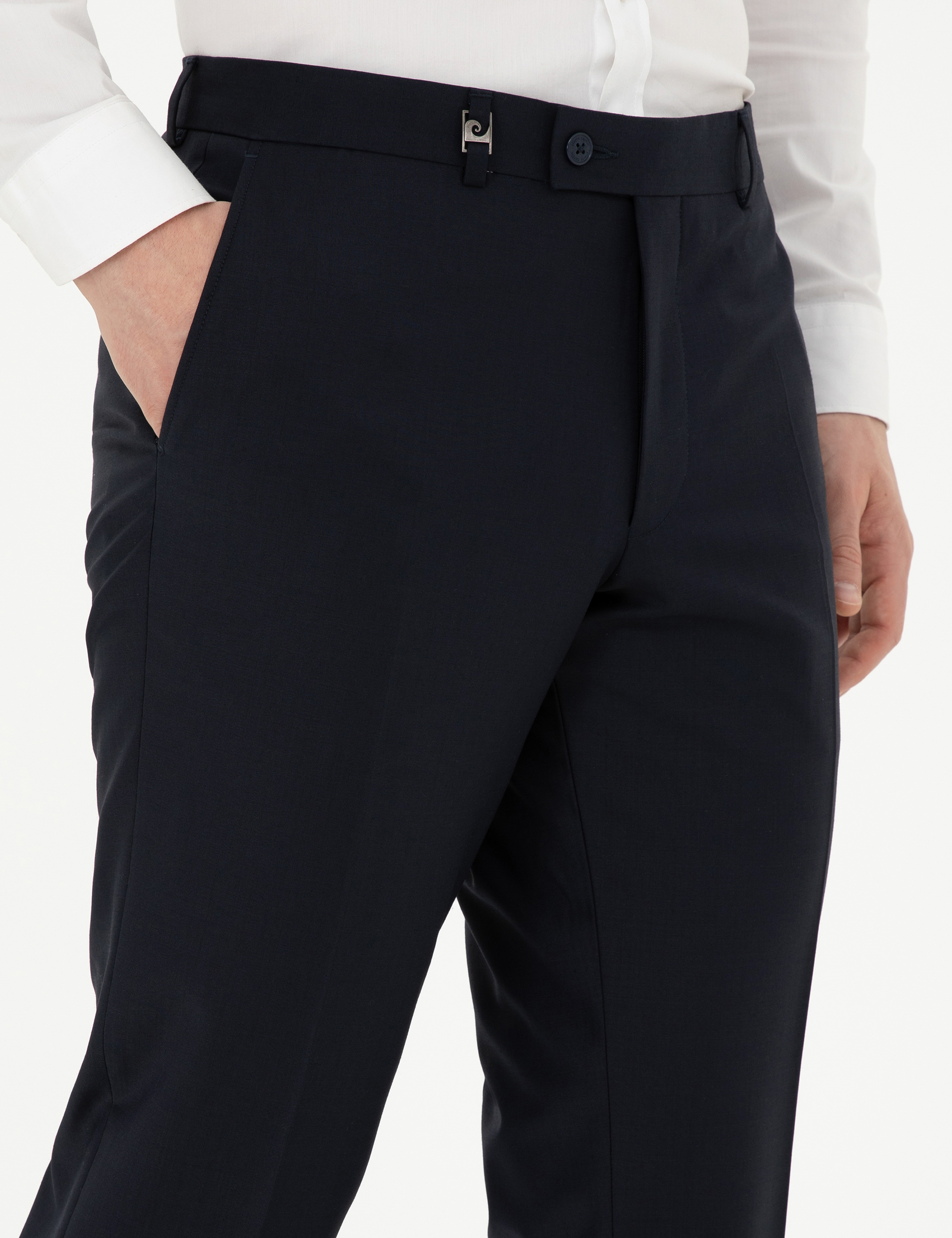 Lacivert Slim Fit Kumaş Pantolon - Image 5