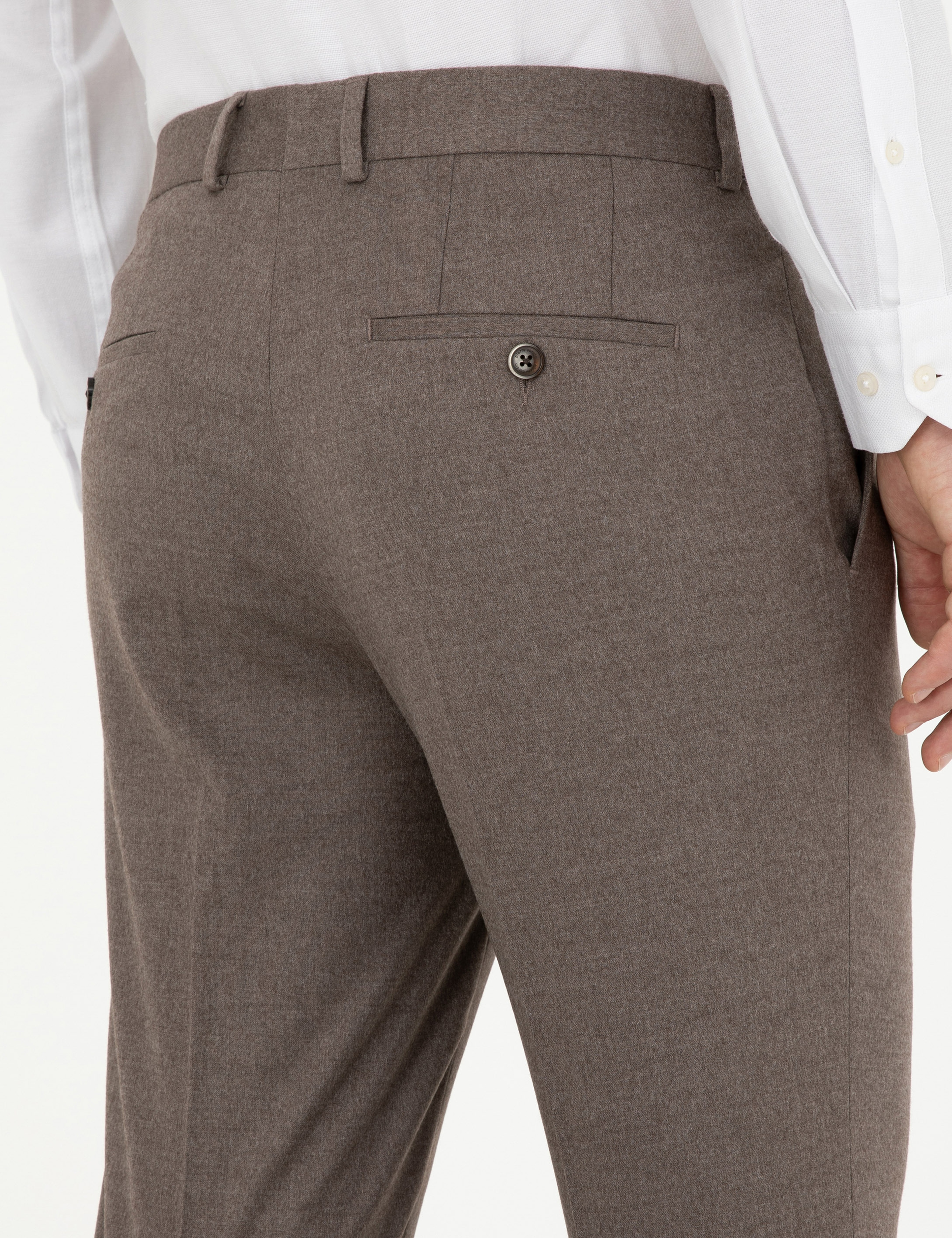 Açık Kahverengi Slim Fit Kumaş Pantolon - Image 7