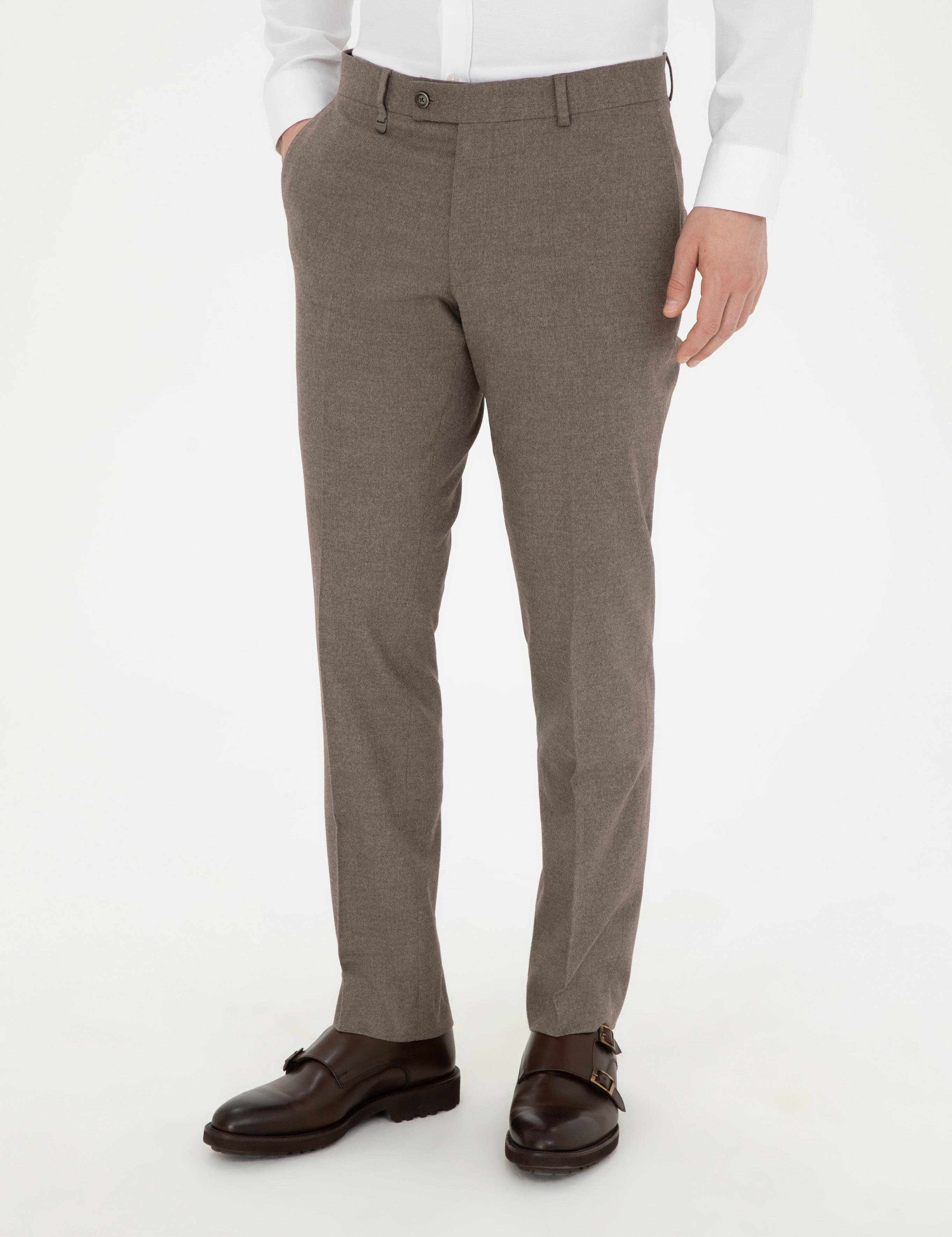 Açık Kahverengi Slim Fit Kumaş Pantolon