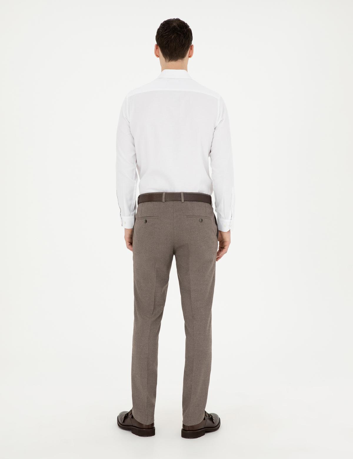 Açık Kahverengi Slim Fit Kumaş Pantolon - 50278451072