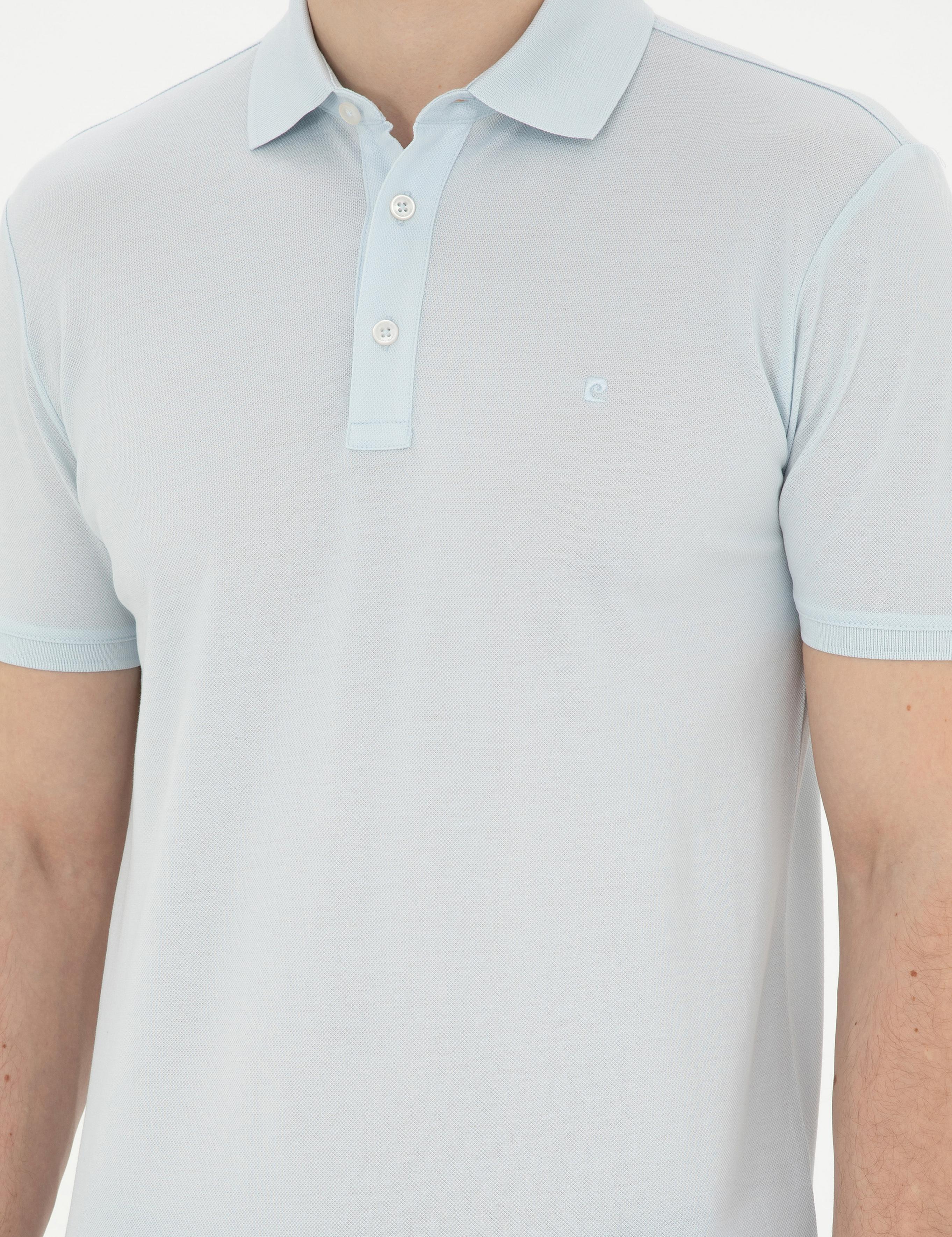 Açık Mavi Slim Fit Merserize Tişört