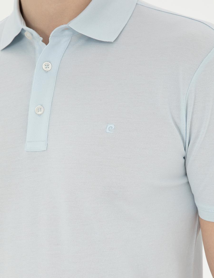 Açık Mavi Slim Fit Merserize Tişört