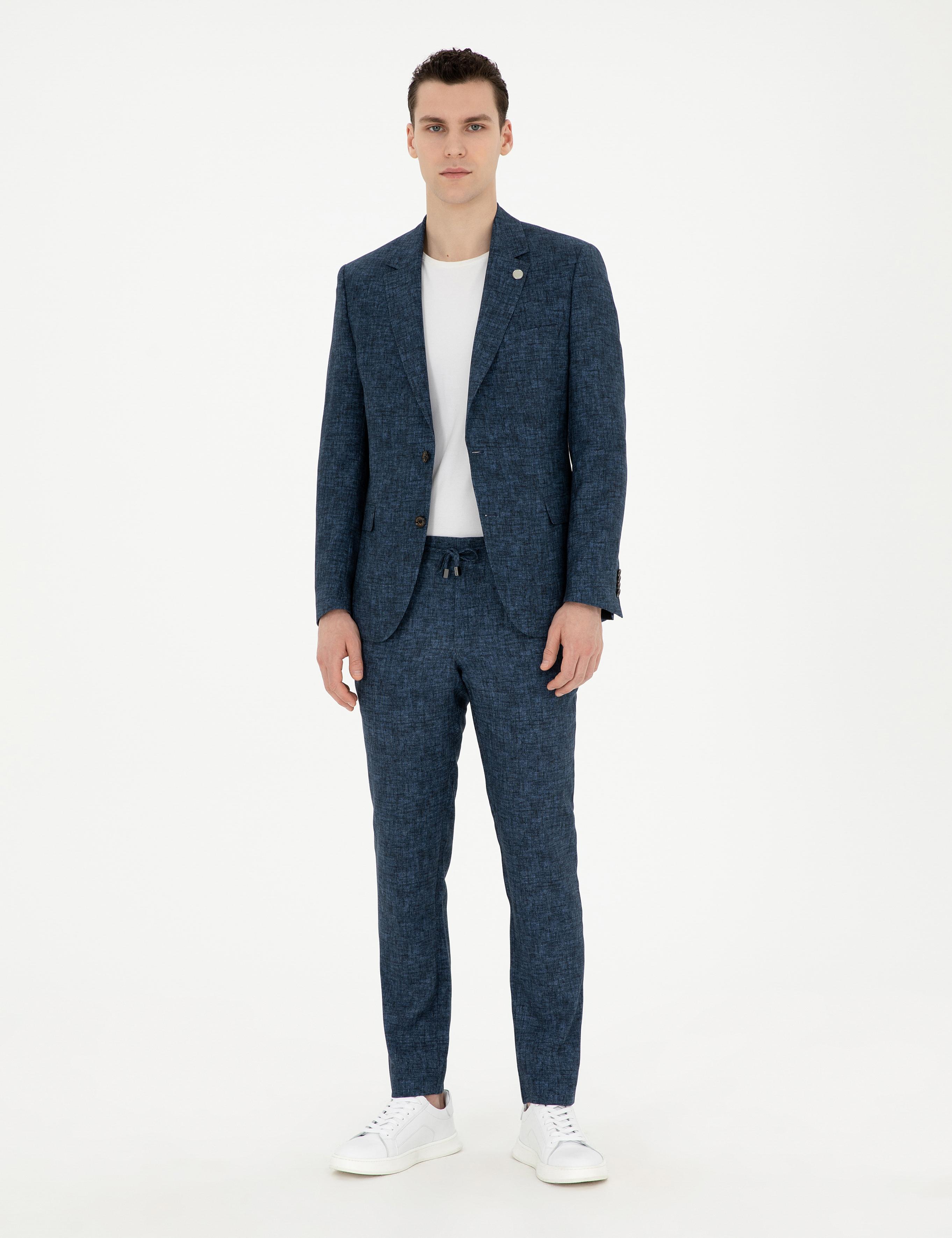 Açık Lacivert Slim Fit Takım Elbise