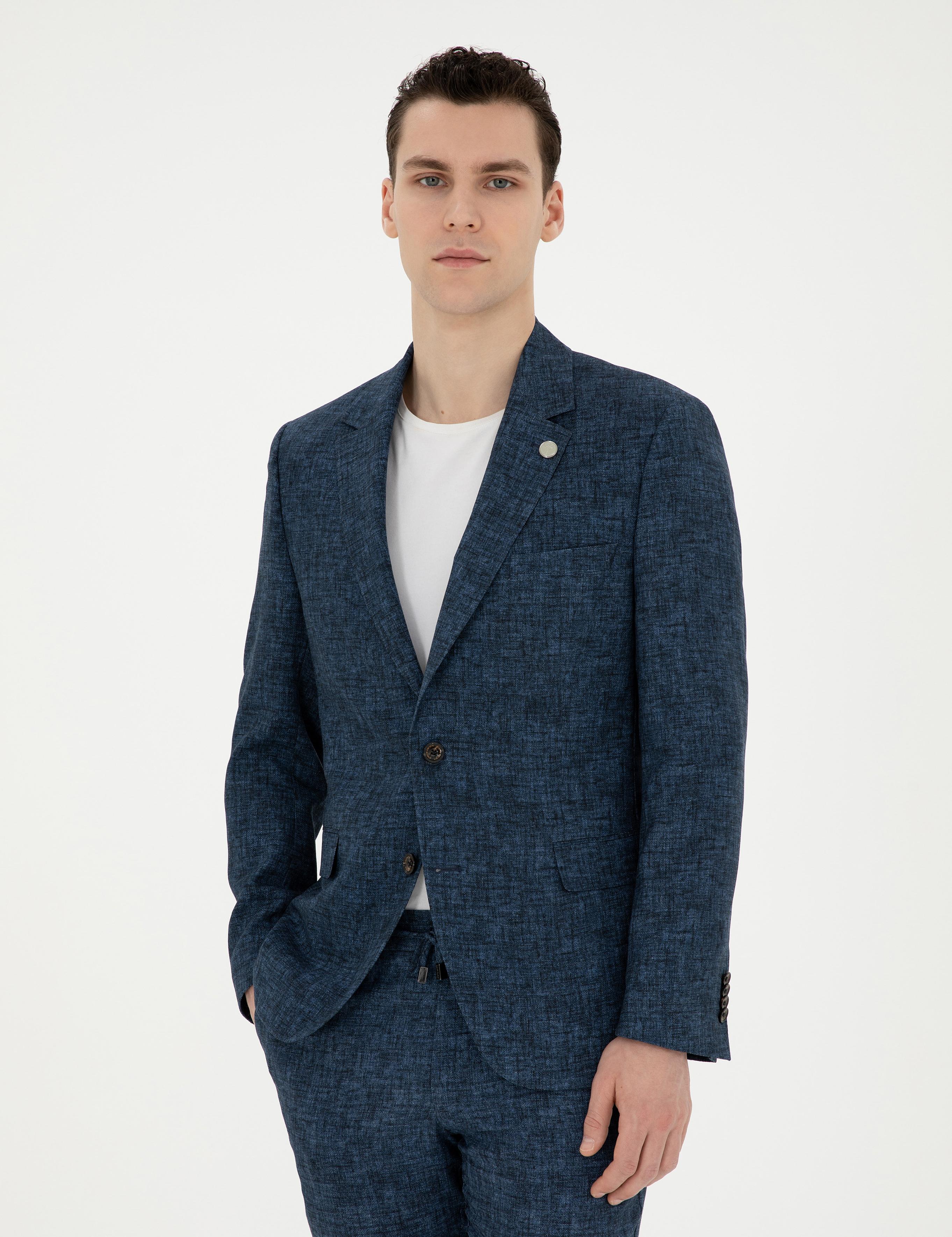 Açık Lacivert Slim Fit Takım Elbise