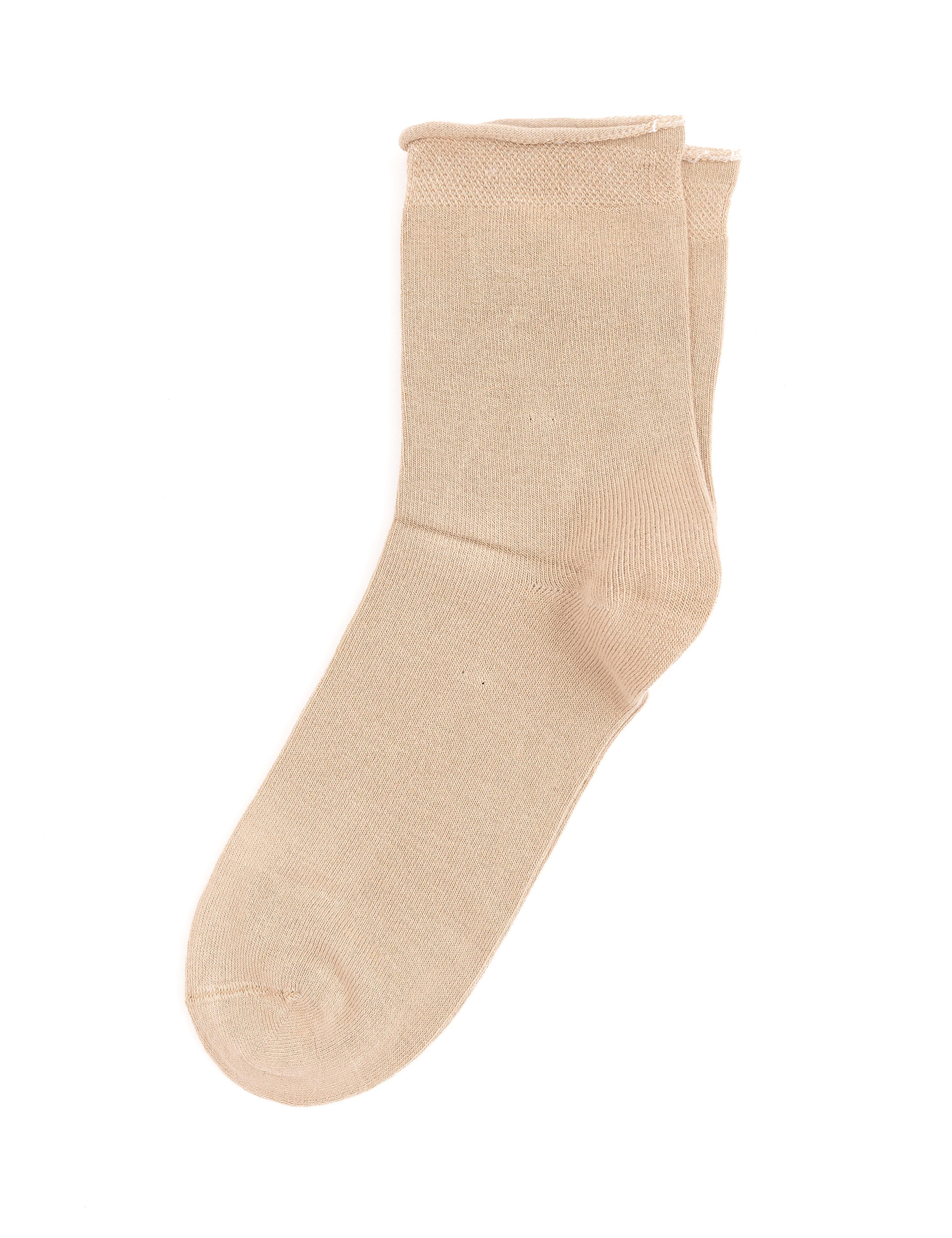 Kadın Bej Bambu Soket Çorap