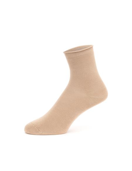 Kadın Bej Bambu Soket Çorap - 50288024016