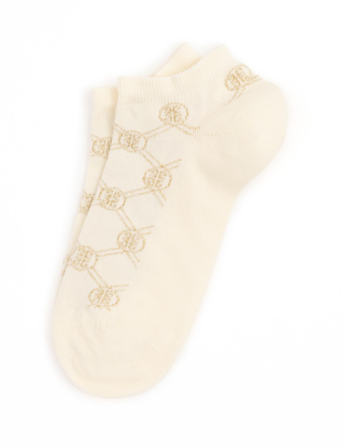 Kadın Ekru Patik Çorap - 50289186002