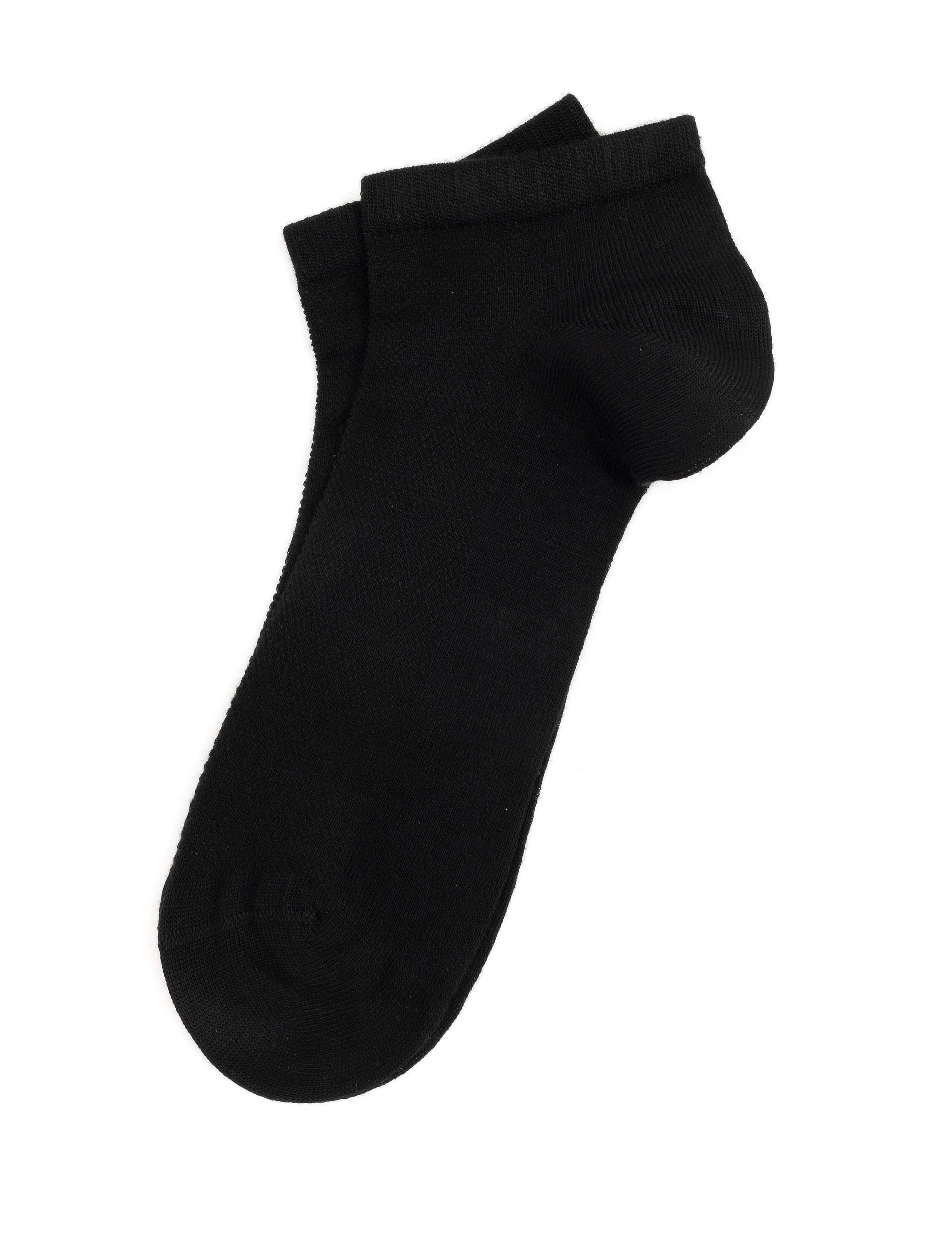 Erkek Bambu Karışımlı Siyah Patik Basic Çorap