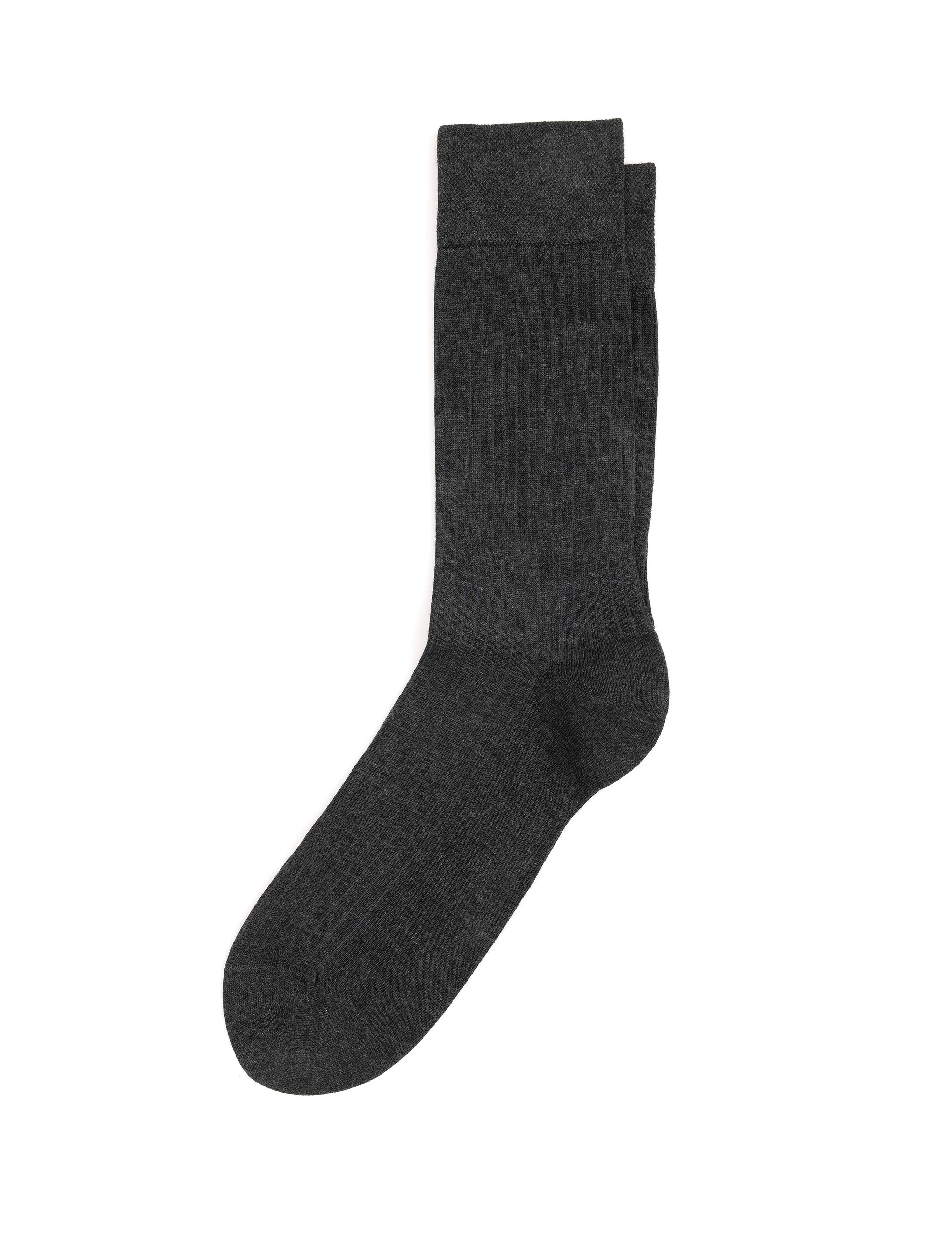 Erkek Bambu Karışımlı Antrasit Soket Desenli Çorap