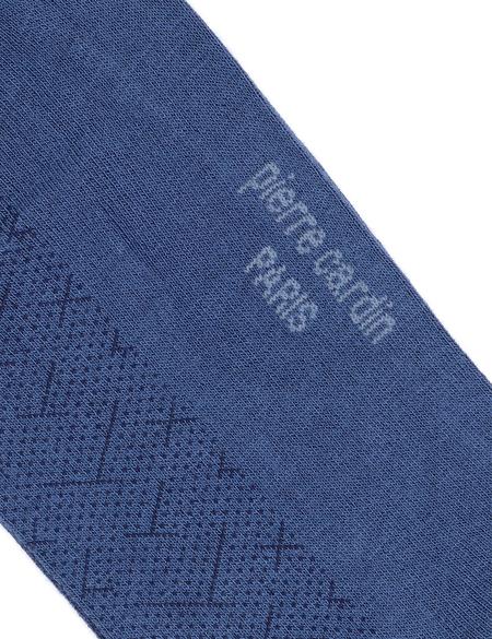 Erkek Bambu Karışımlı Mavi Soket Desenli Çorap - 50291770003