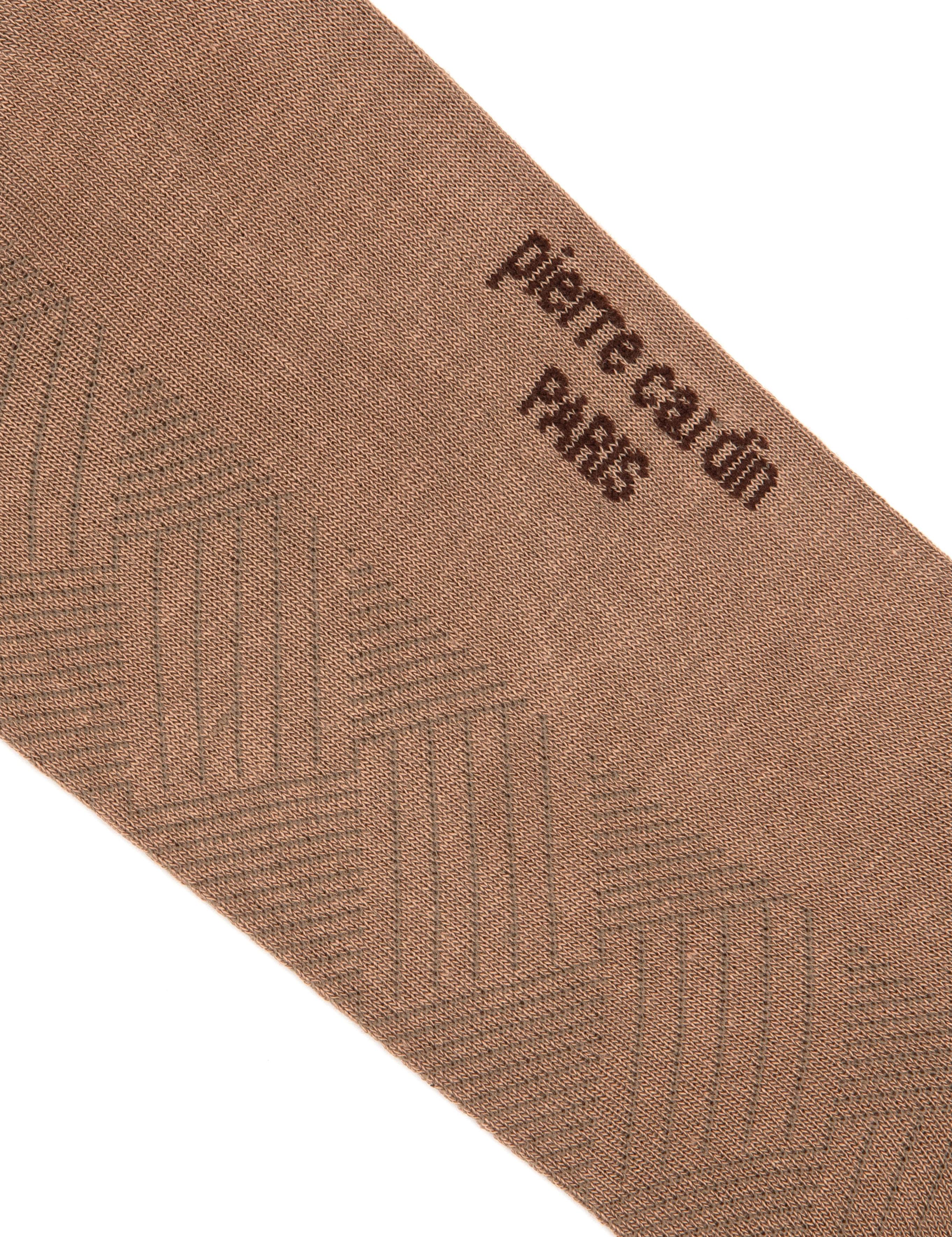 Erkek Bambu Karışımlı Kahverengi Soket Desenli Çorap