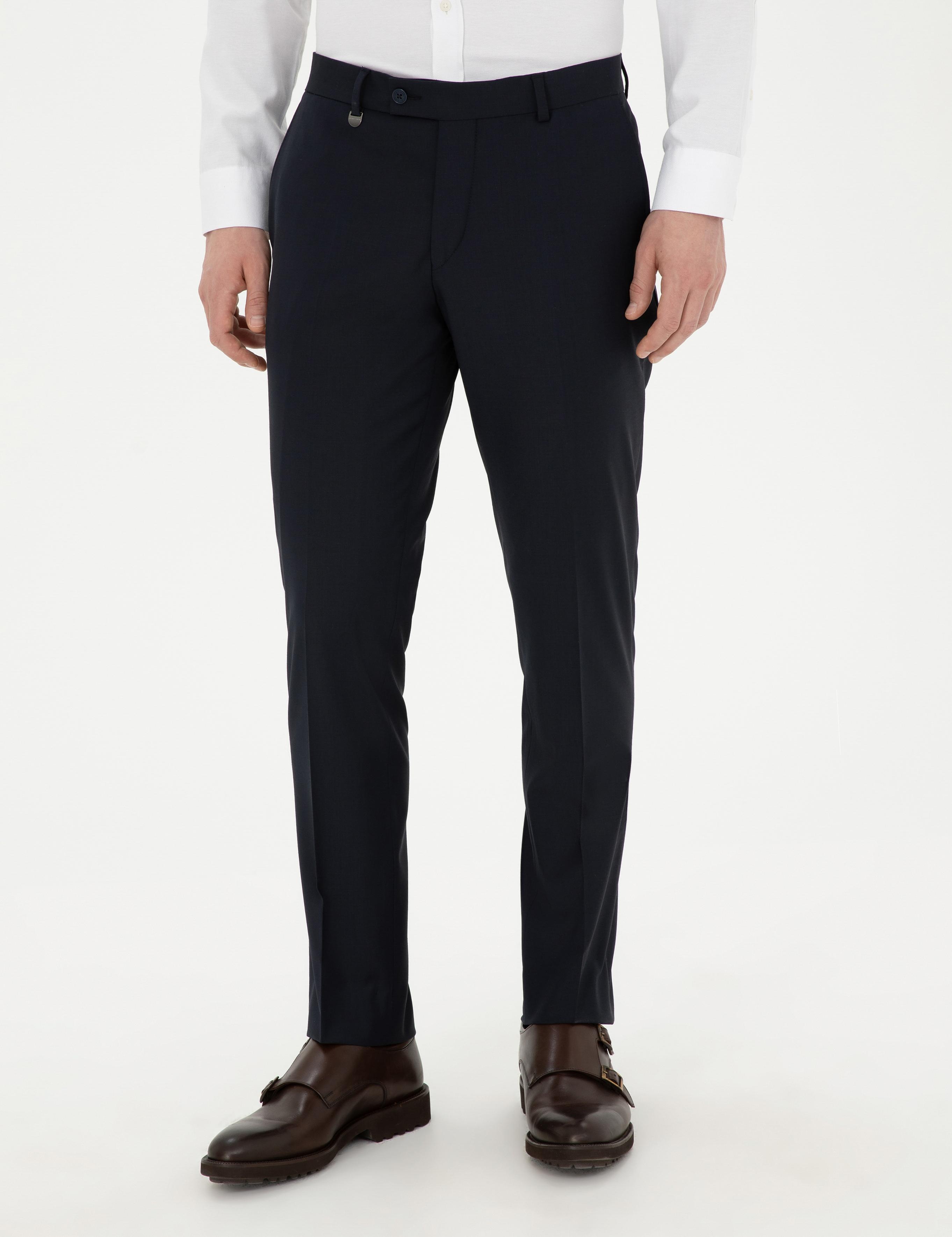 Lacivert Slim Fit Kumaş Pantolon