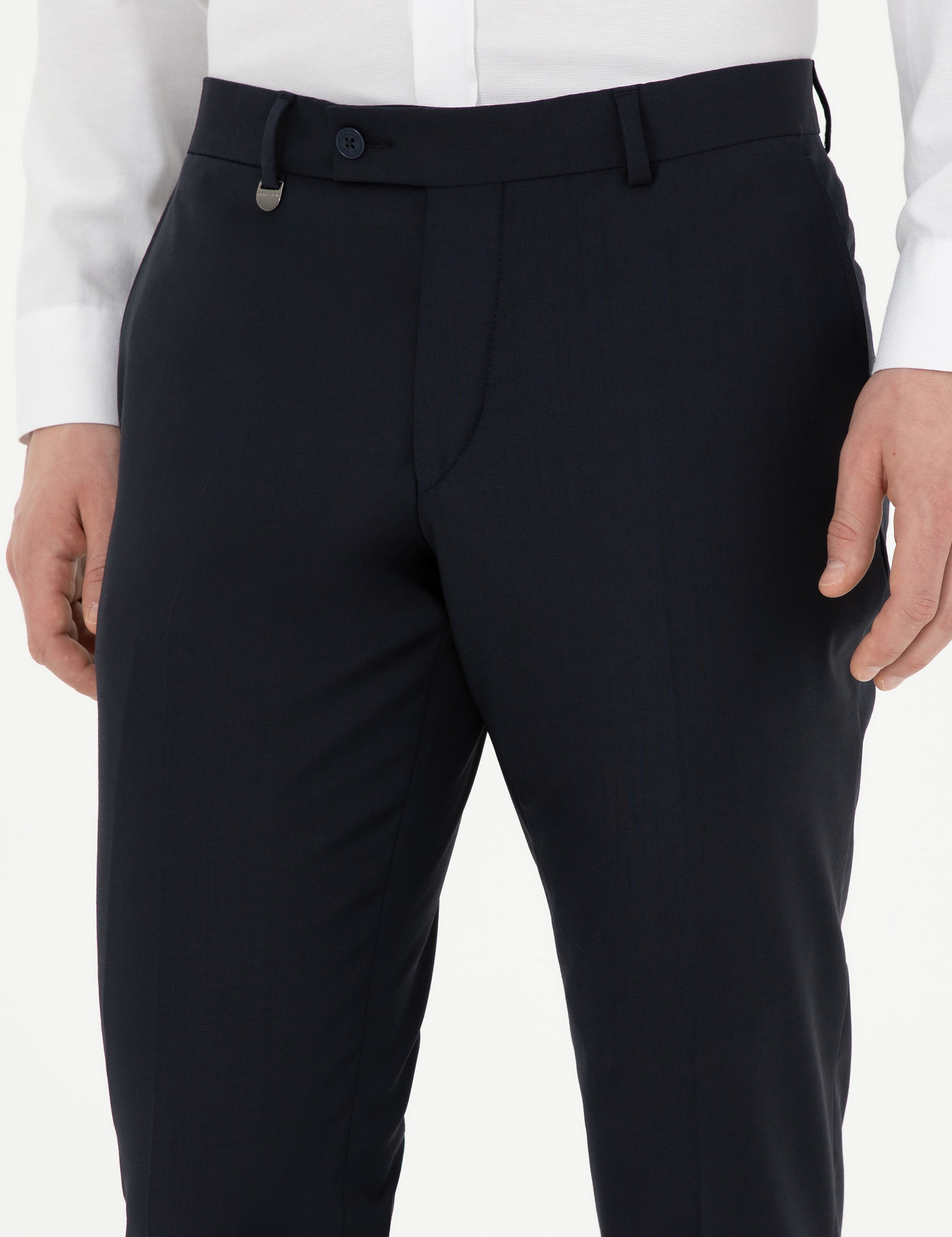 Lacivert Slim Fit Kumaş Pantolon - Image 5