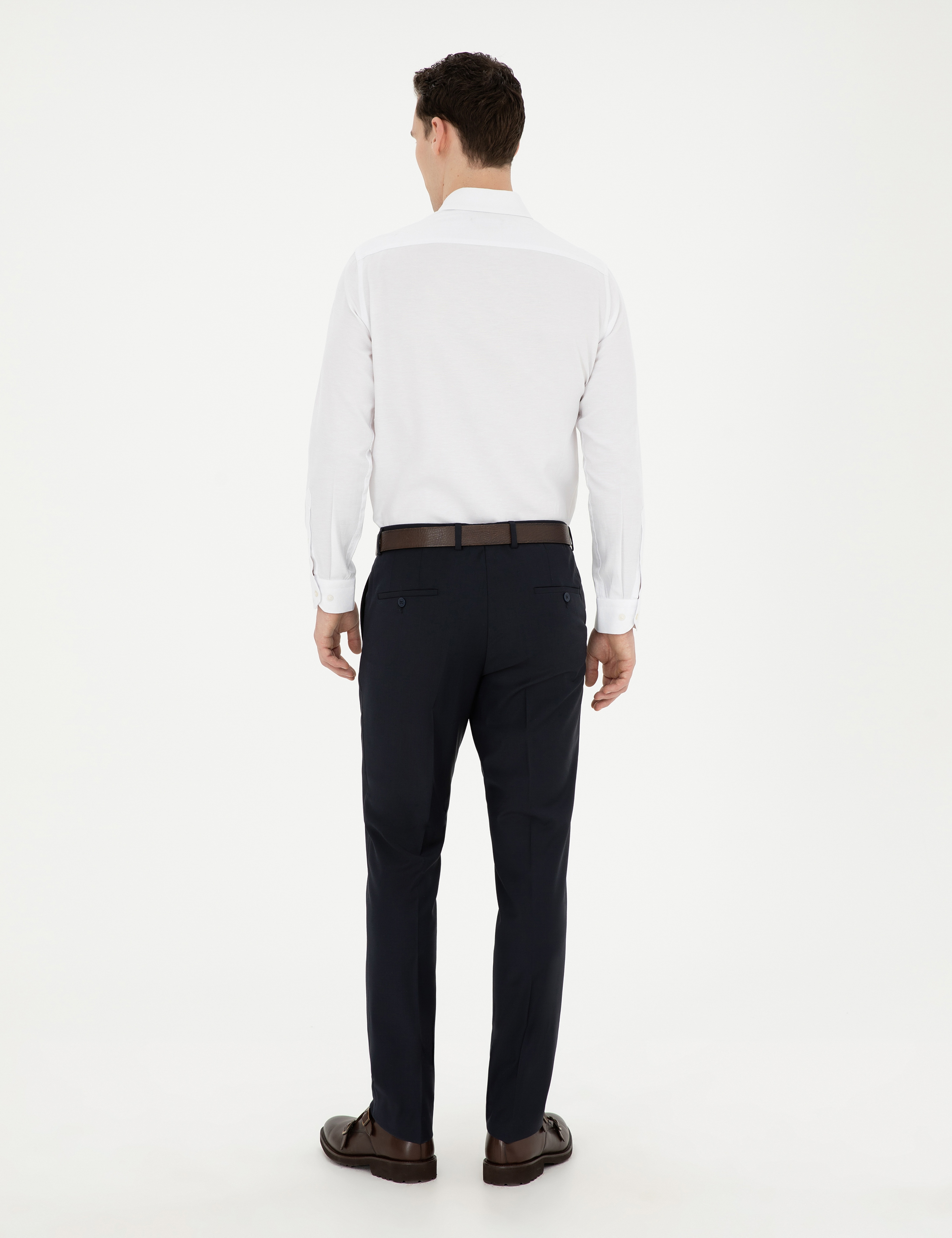 Lacivert Slim Fit Kumaş Pantolon