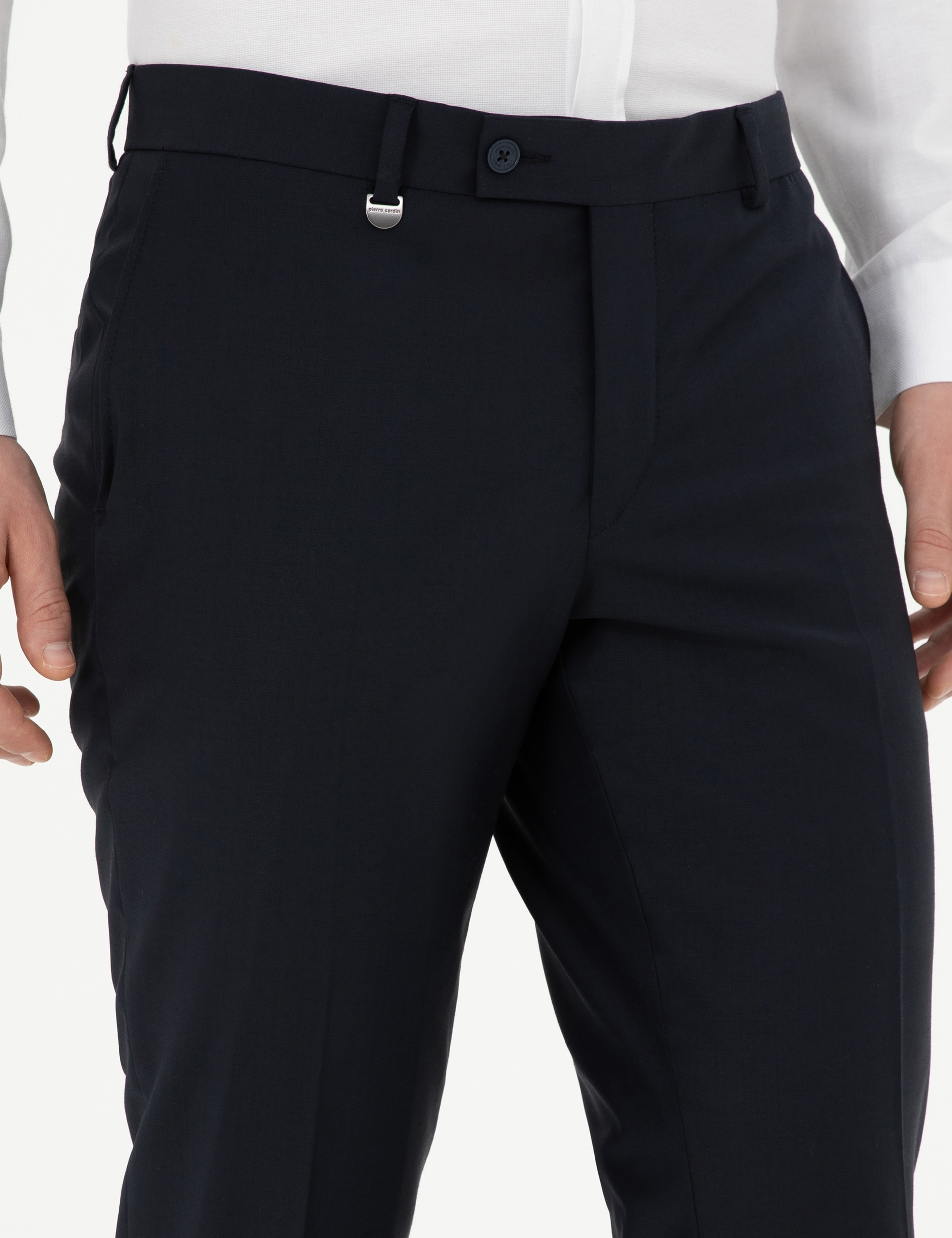 Lacivert Slim Fit Kumaş Pantolon - Image 6