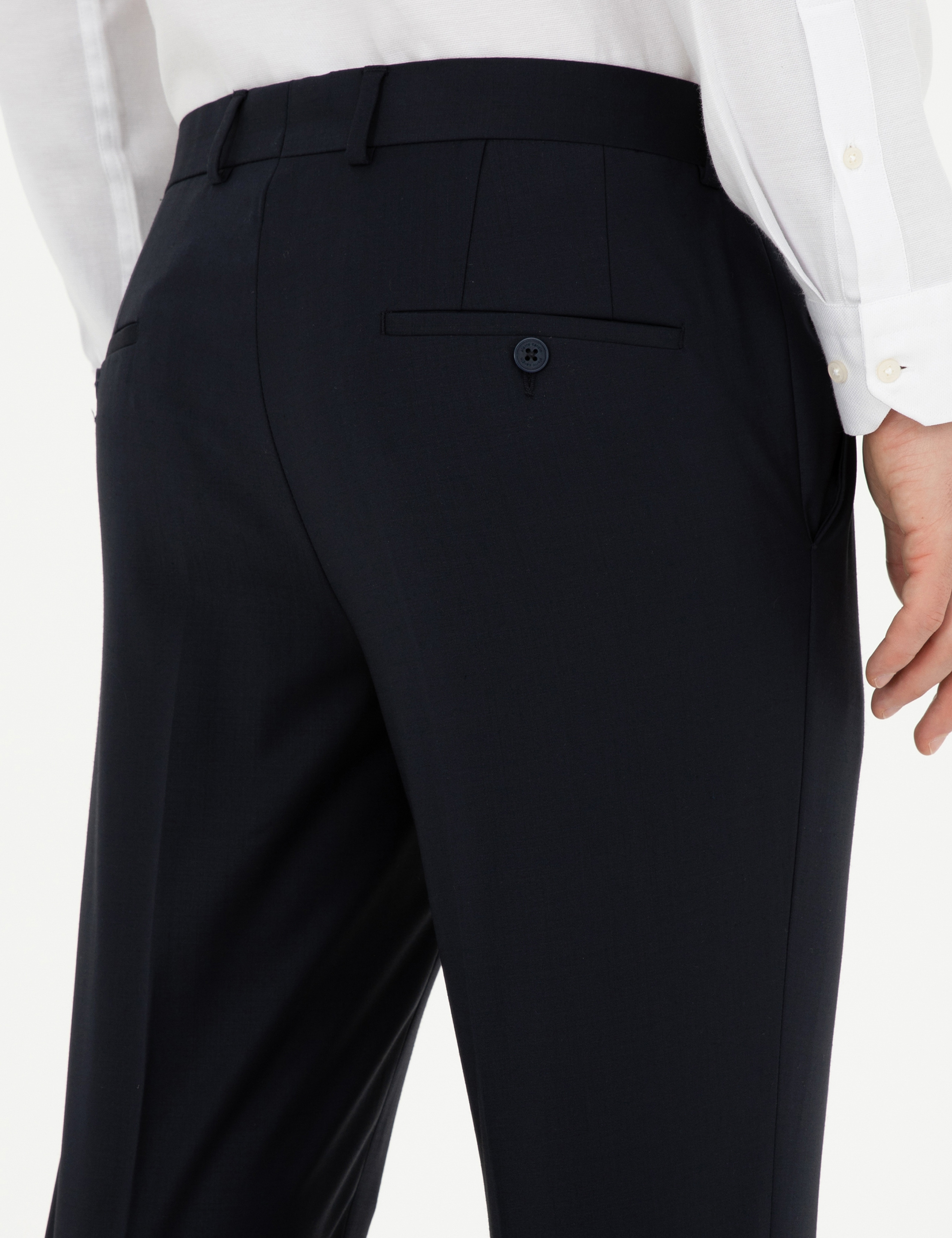Lacivert Slim Fit Kumaş Pantolon
