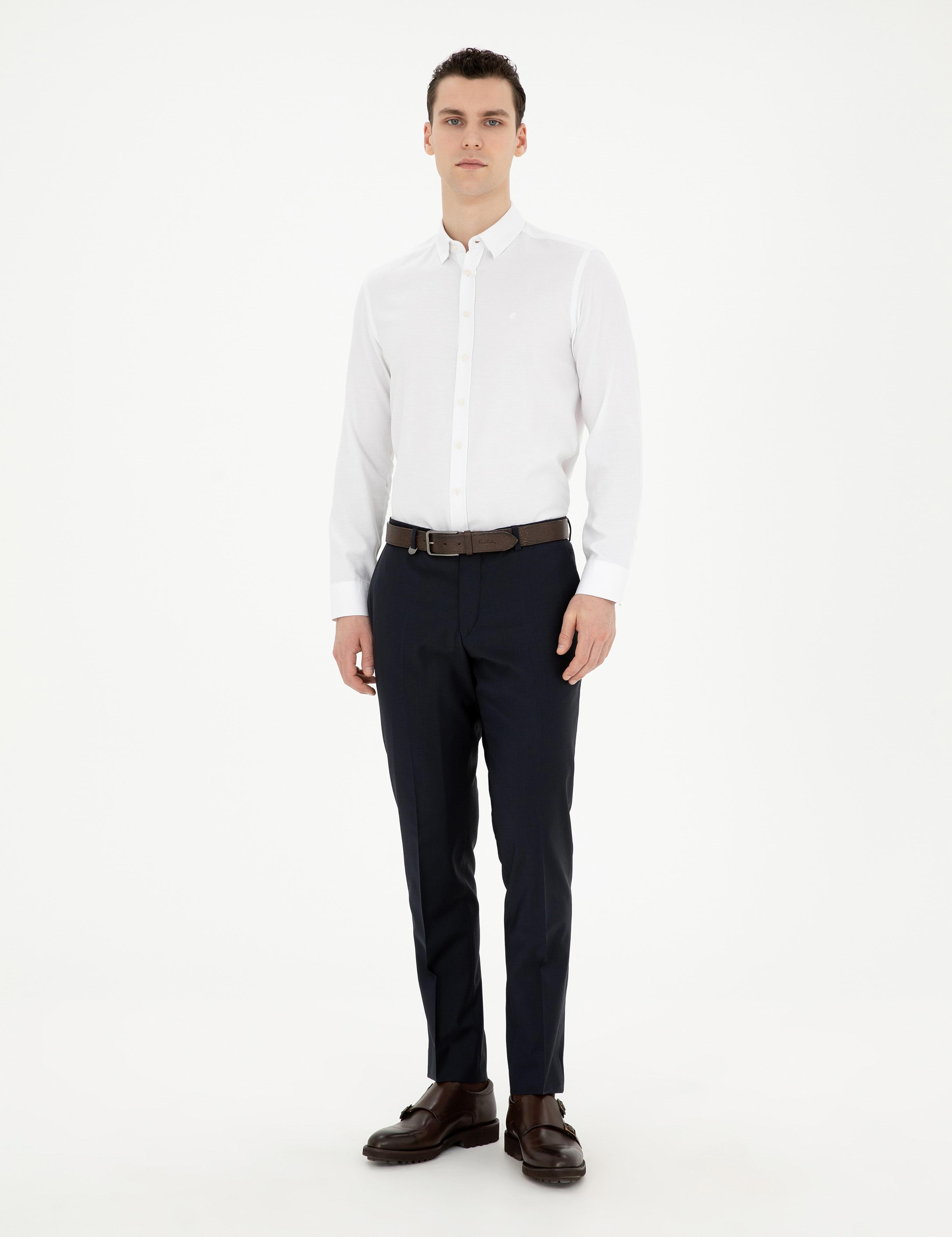 Lacivert Slim Fit Kumaş Pantolon