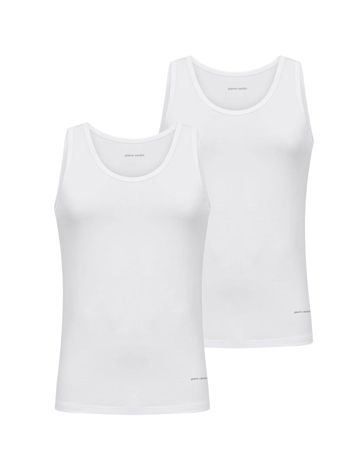 Beyaz Pamuk Modal Karışımlı 2'li Atlet