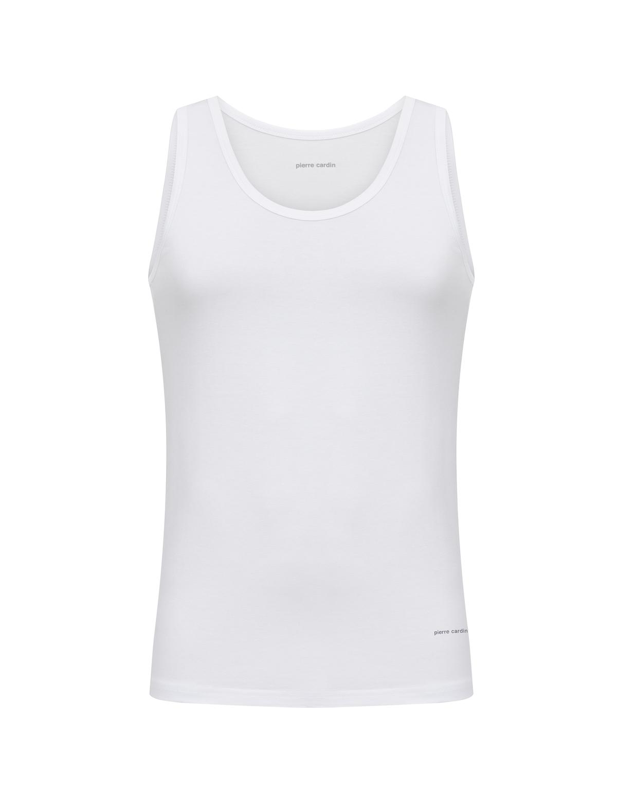 Beyaz Pamuk Modal Karışımlı 2'li Atlet - 50293286001