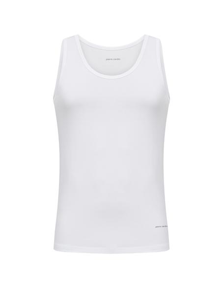 Beyaz Pamuk Modal Karışımlı 2'li Atlet - 50293286001