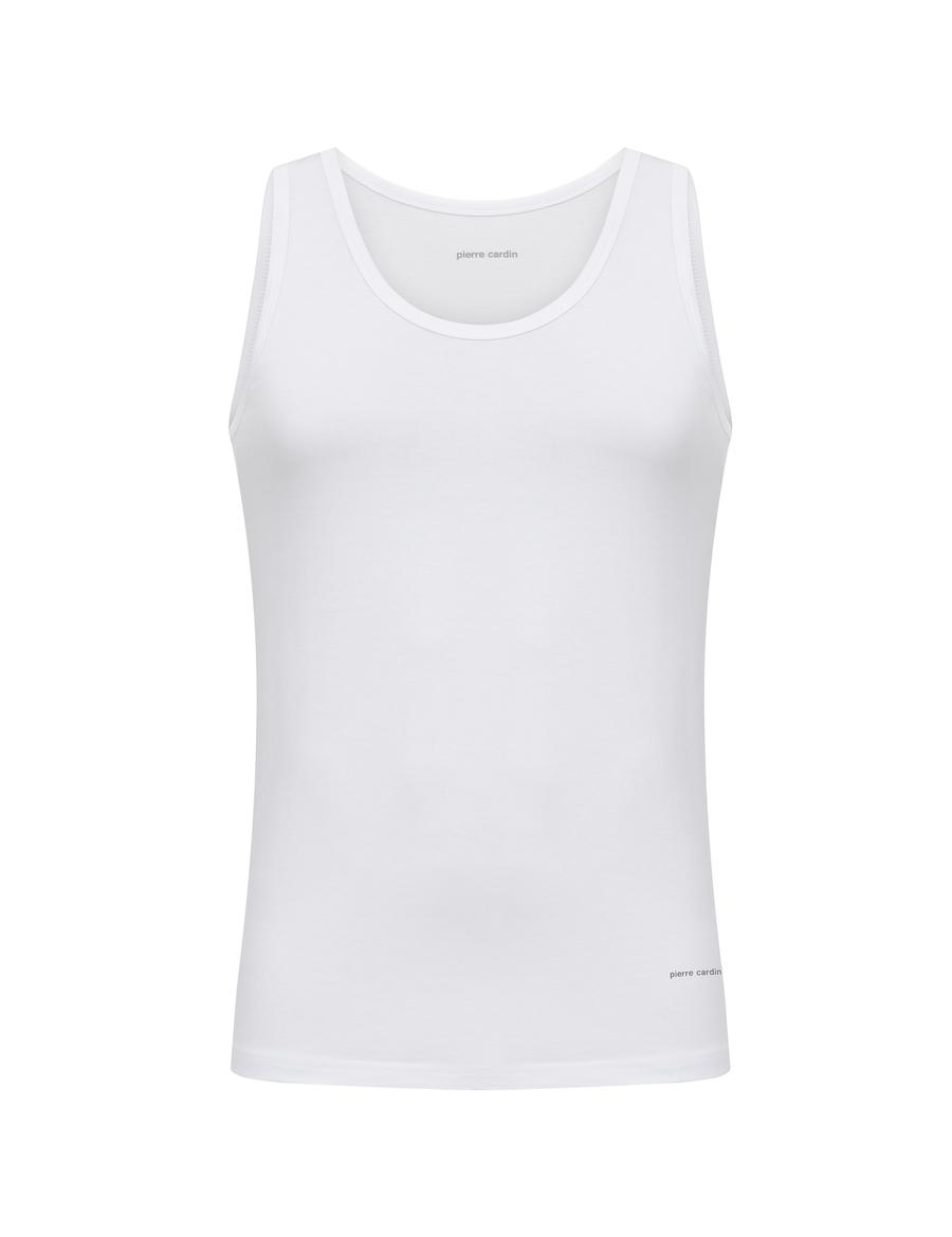 Beyaz Pamuk Modal Karışımlı 2'li Atlet