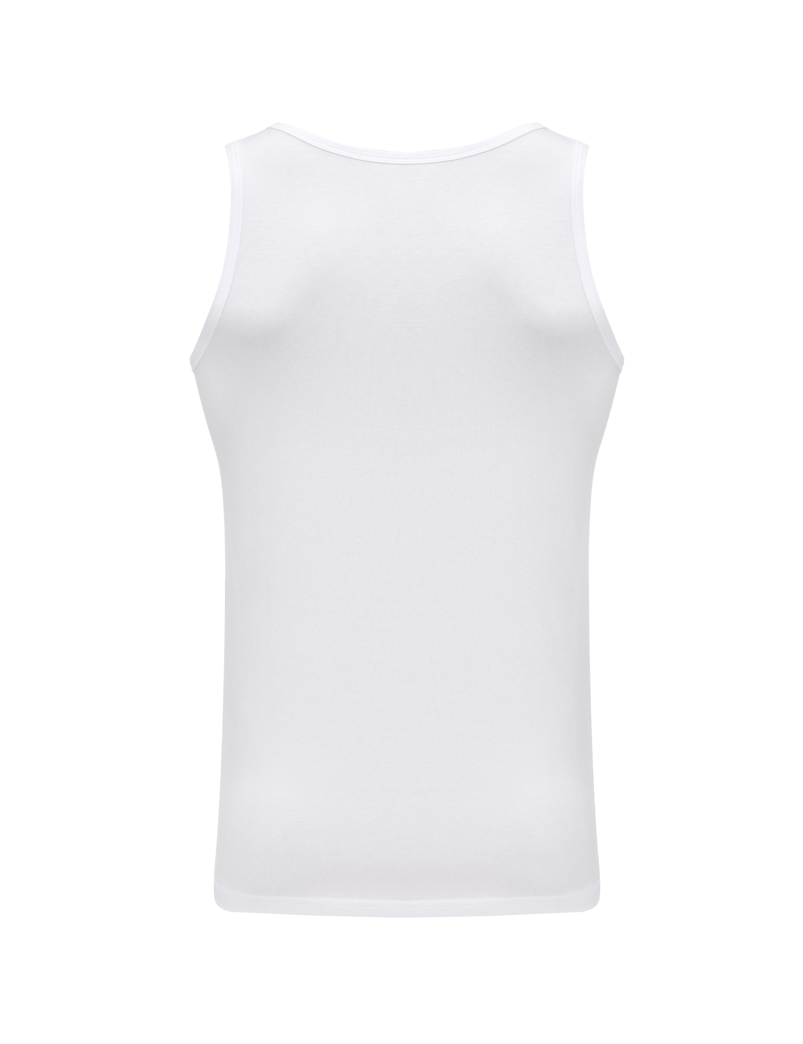 Beyaz Pamuk Modal Karışımlı 2'li Atlet