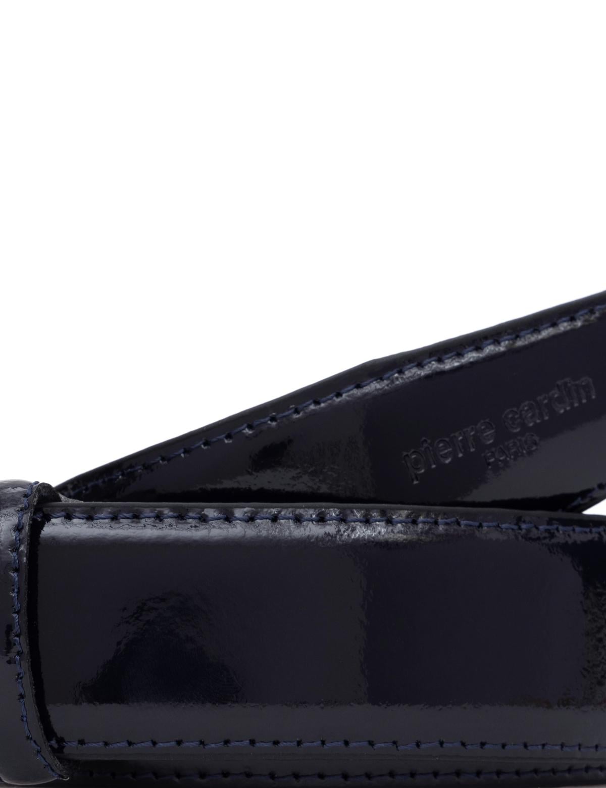 Lacivert %100 Deri Rugan Kemer - 50294390009