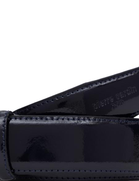 Lacivert %100 Deri Rugan Kemer - 50294390009