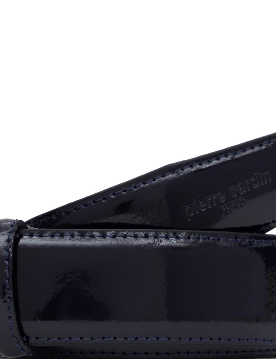 Lacivert %100 Deri Rugan Kemer