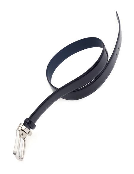 Lacivert %100 Deri Rugan Kemer - 50294390009