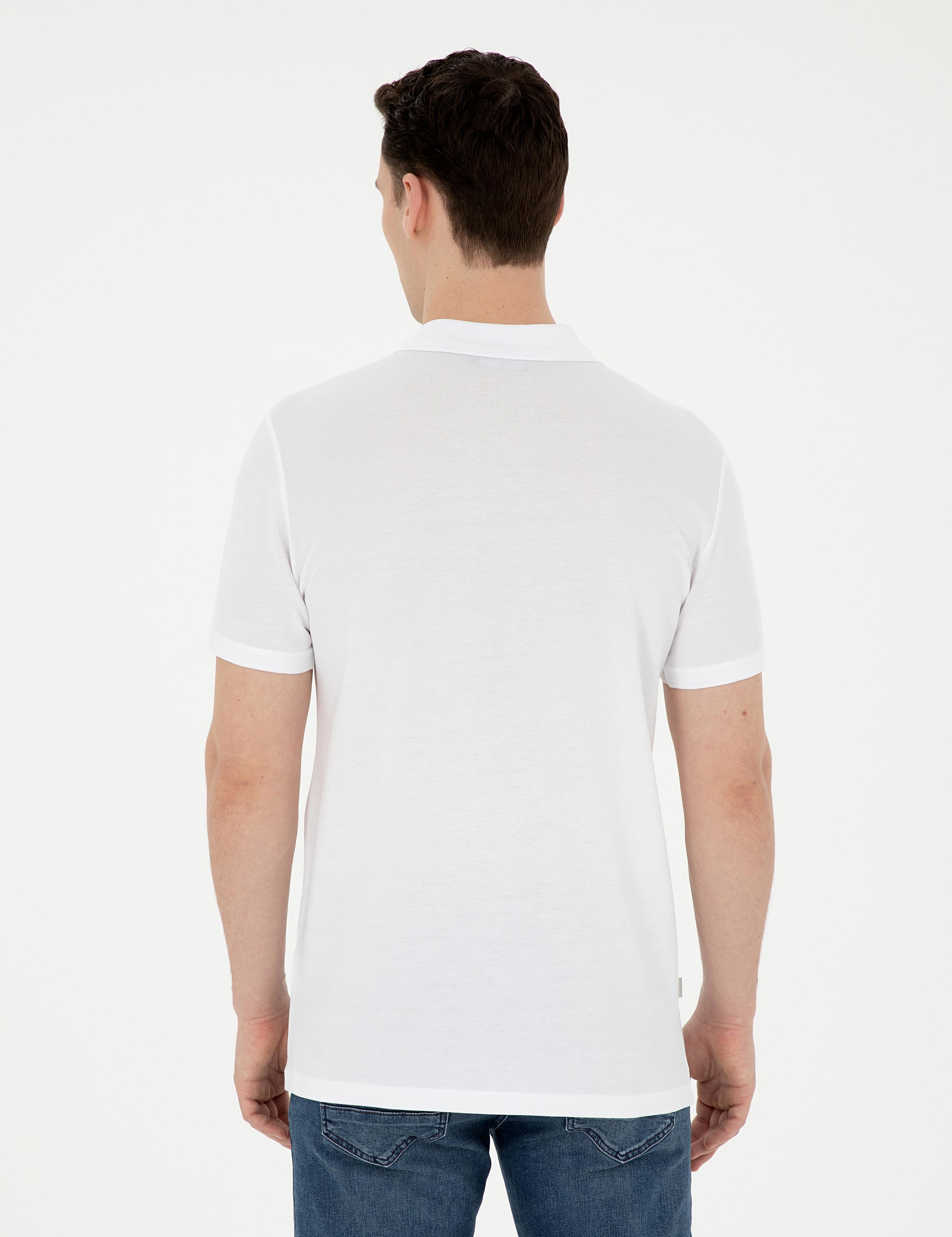 Beyaz Regular Fit Basic Tişört