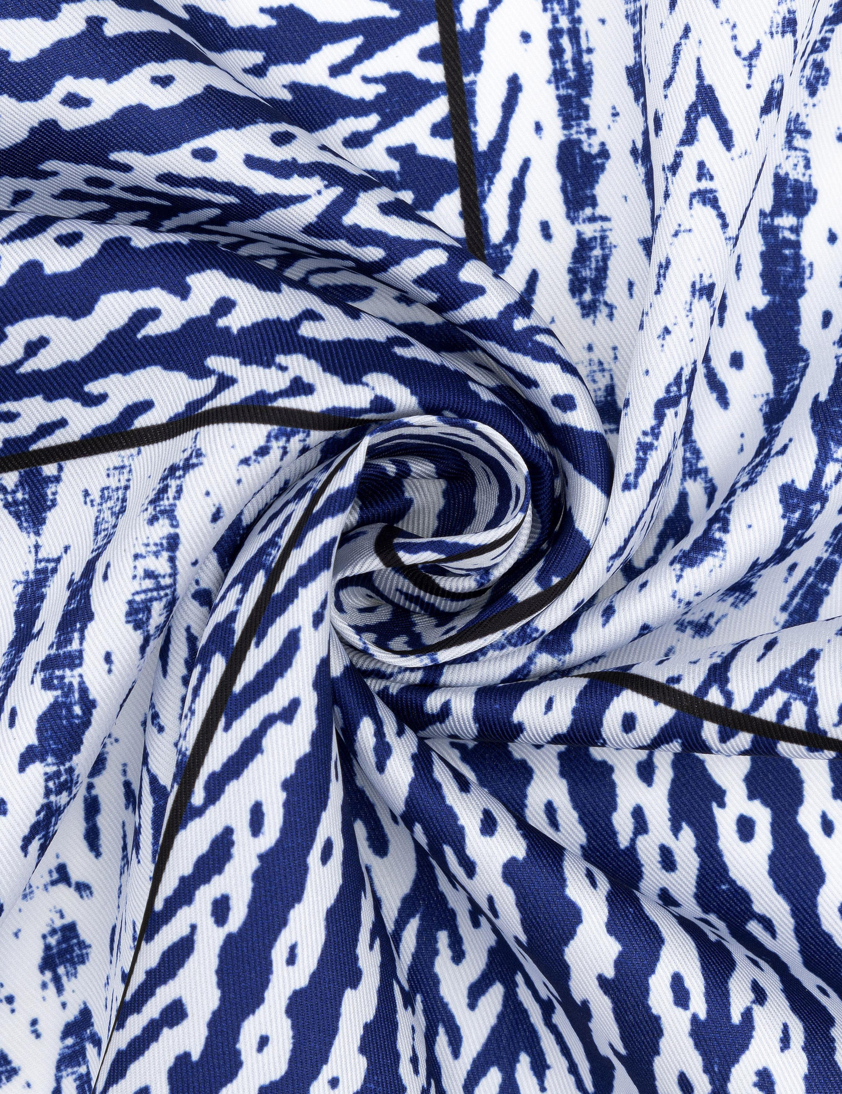 Lacivert Desenli Mendil